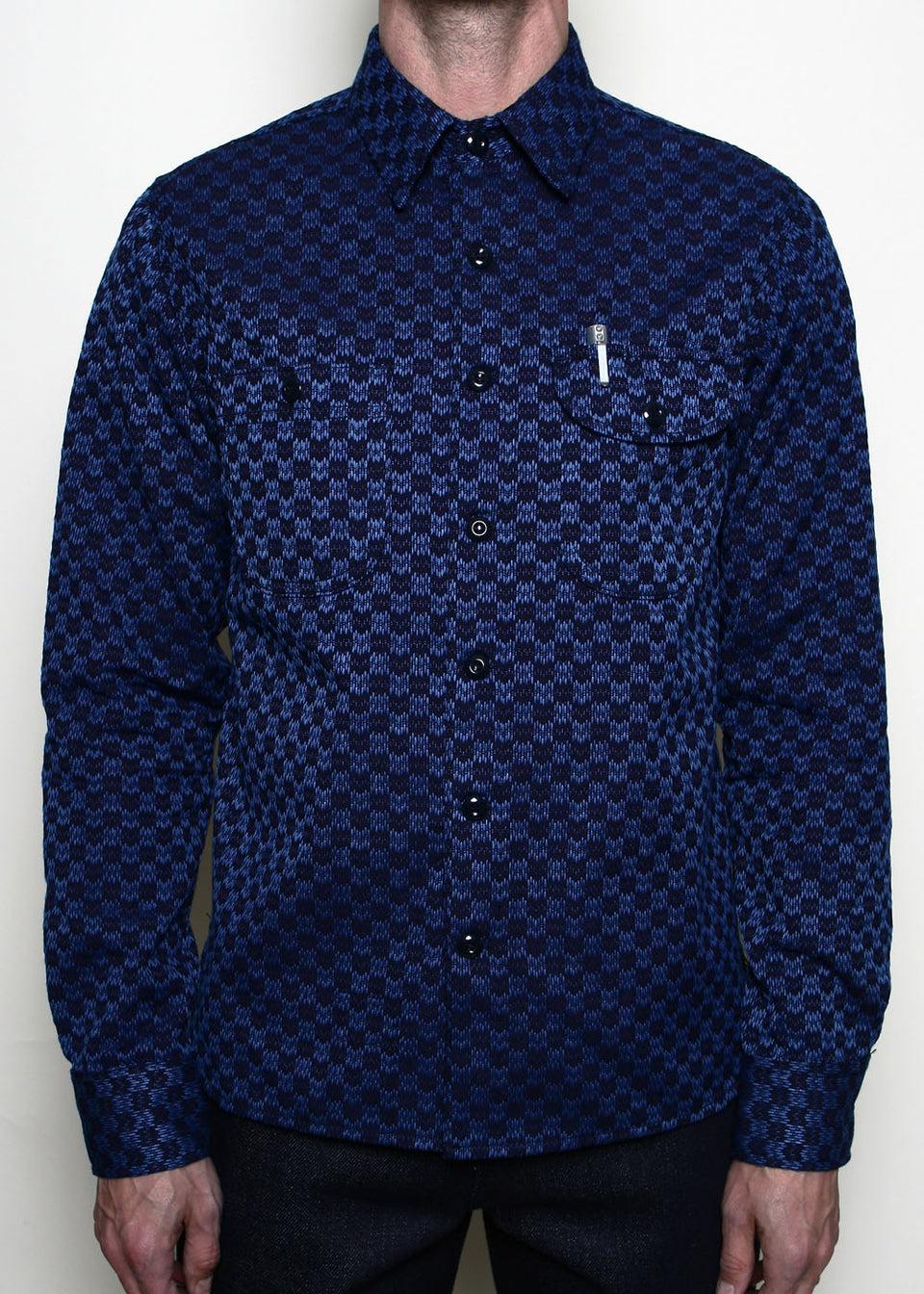 Work Shirt // Indigo Sashiko Wavy Check Product Image