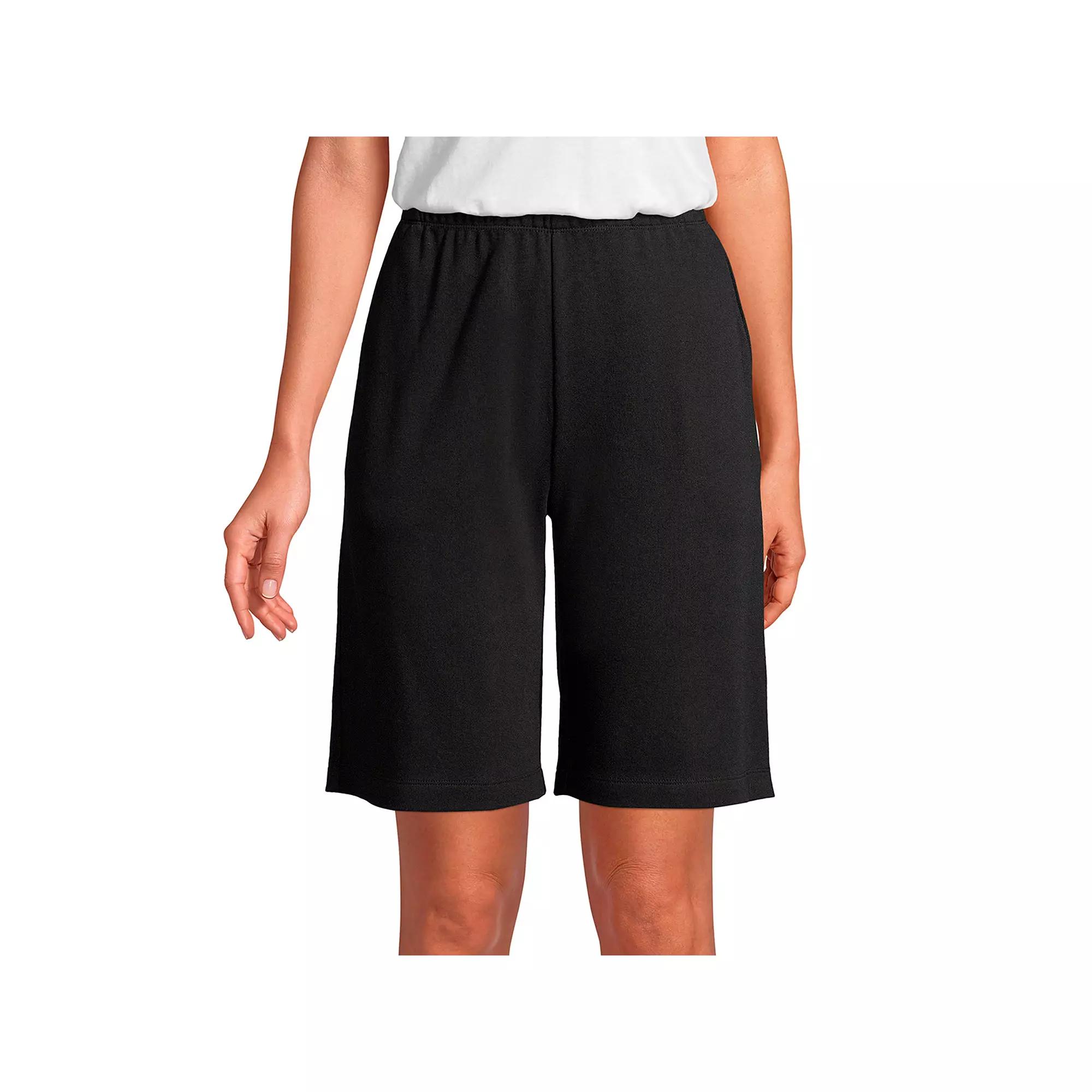 Petite Lands' End Sport Knit Pull-On Shorts, Women's,  Product Image