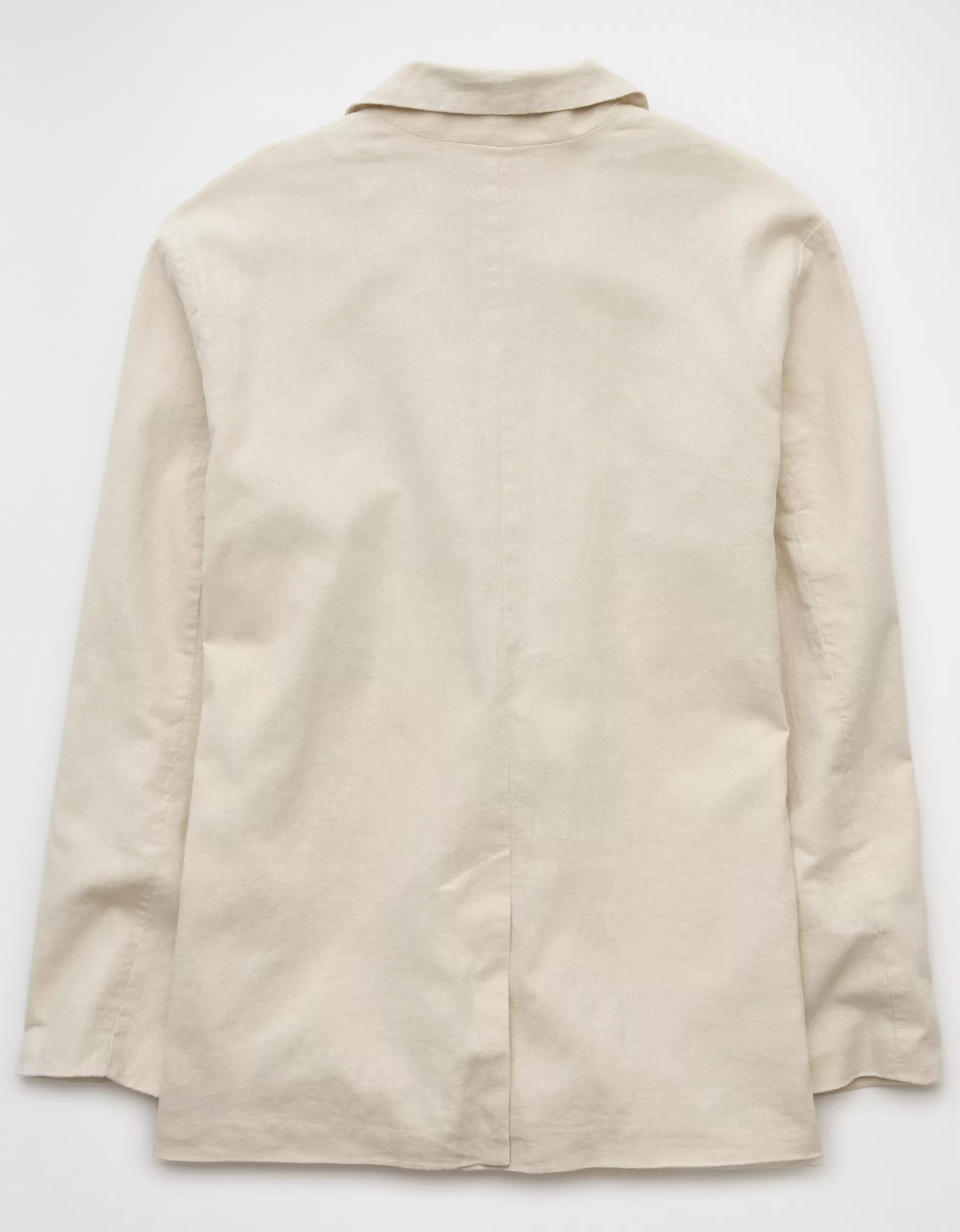 AE Linen-Blend Blazer Product Image