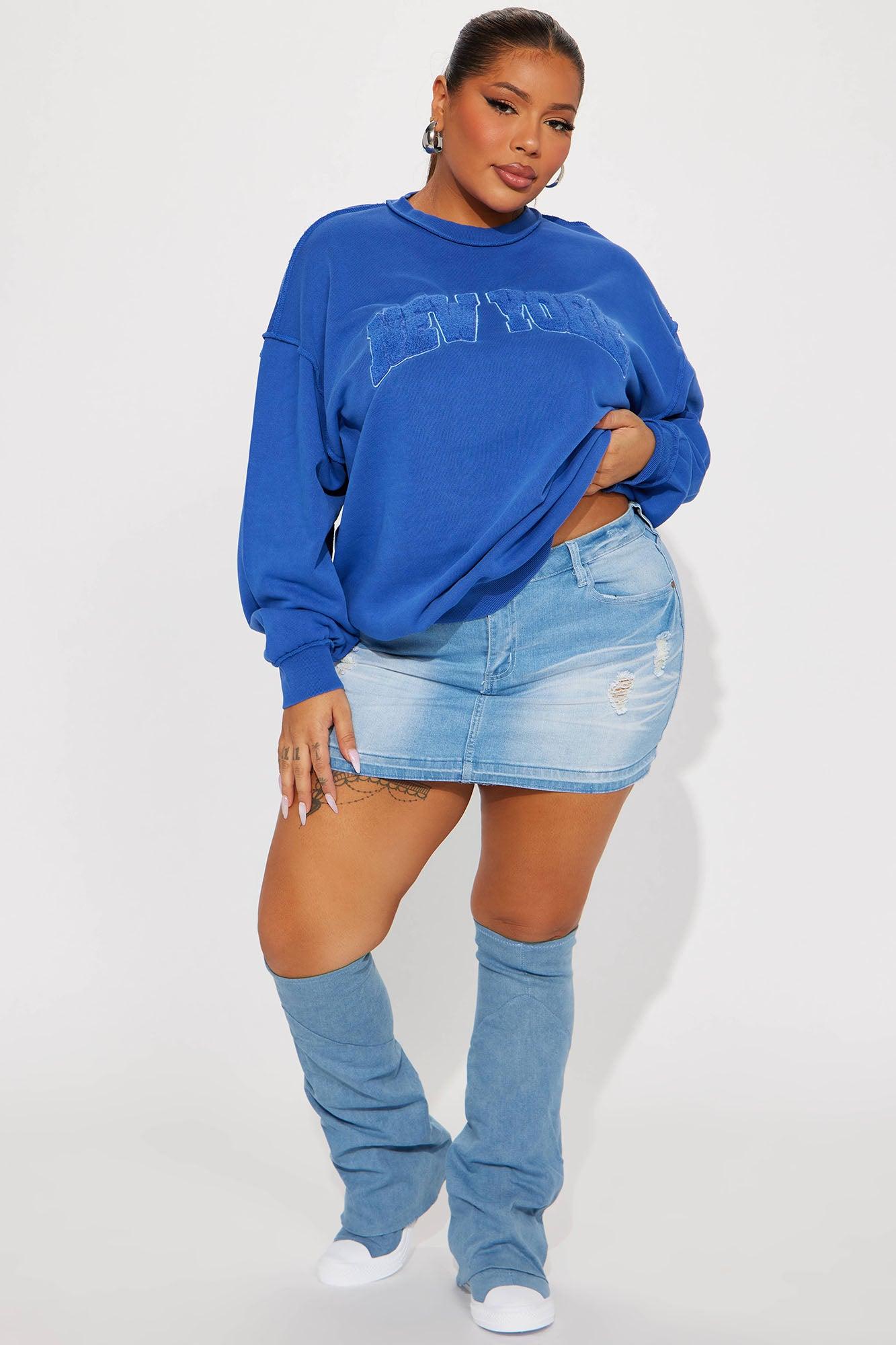 New York Washed Sweatshirt - Royal Product Image