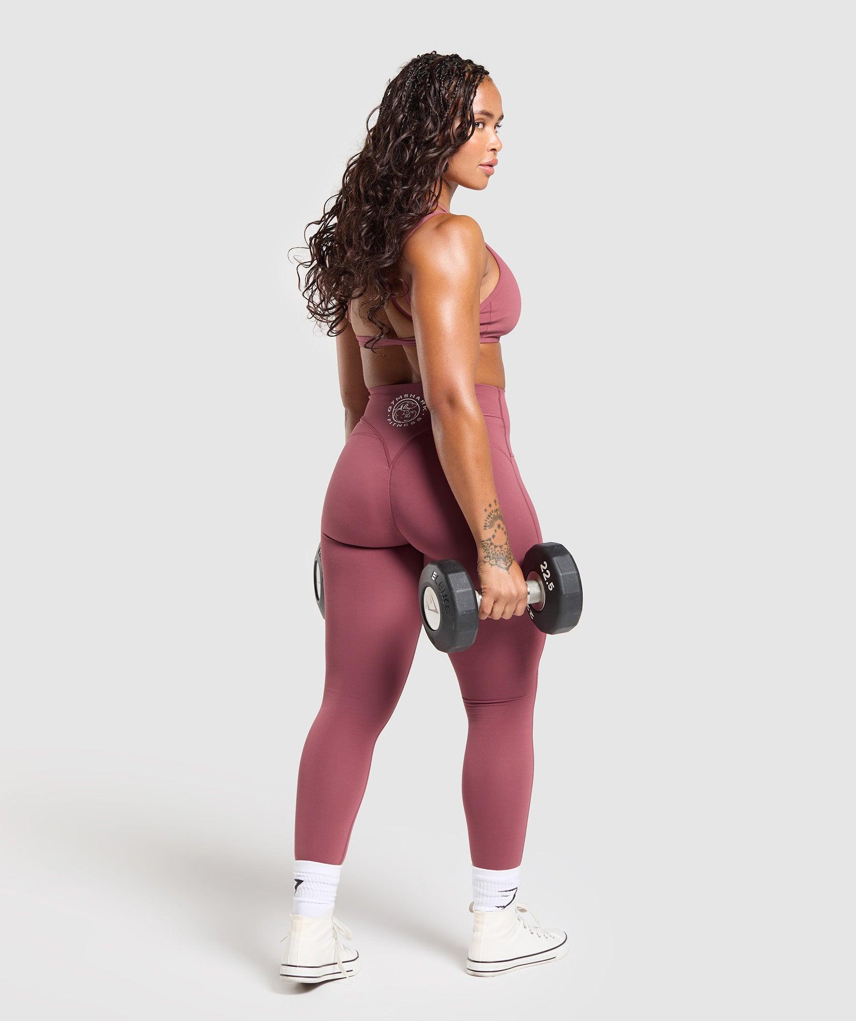 Gymshark Legacy Logo Leggings - Washed Berry Pink Female Product Image