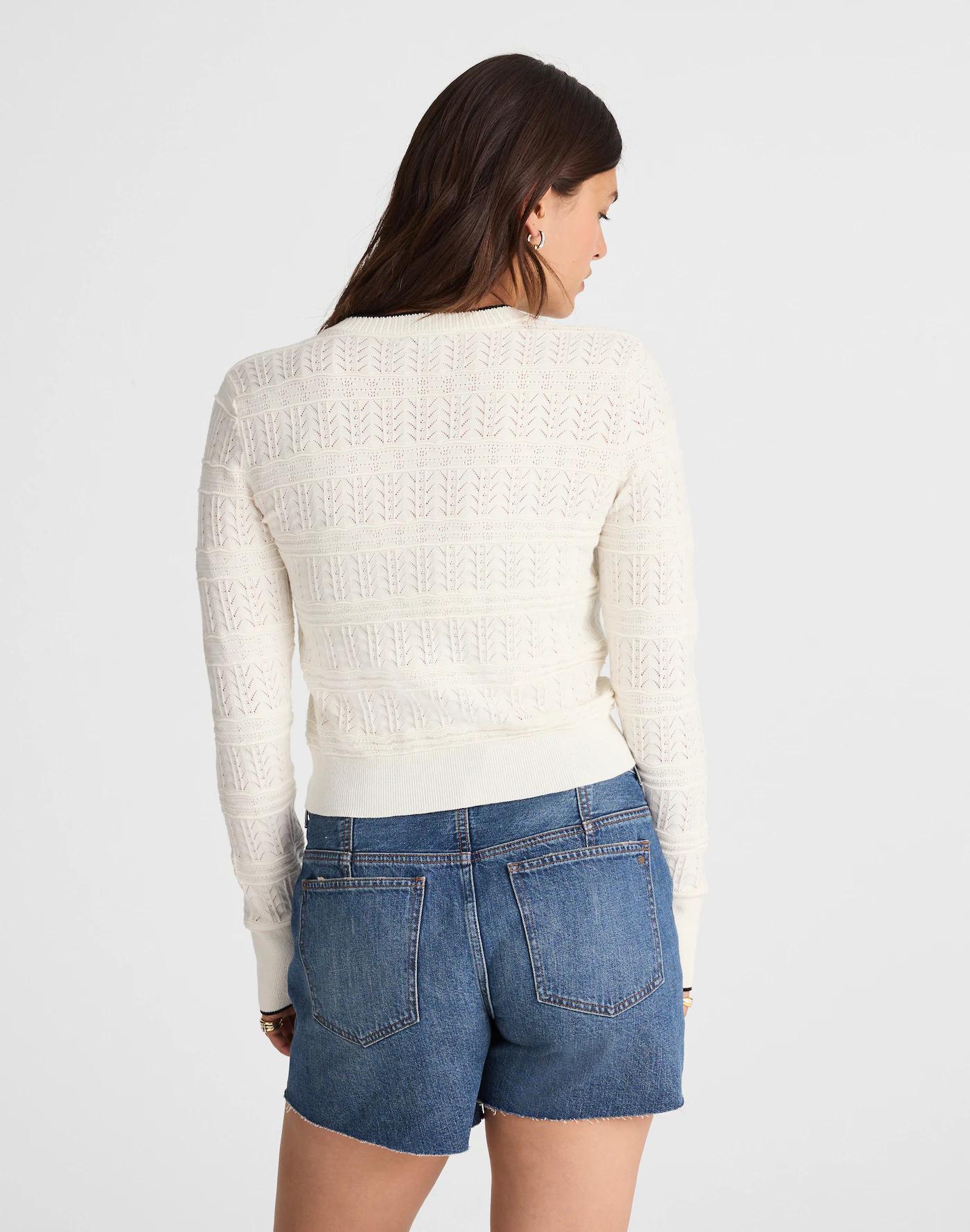 Pointelle-Stitch Cardigan Product Image