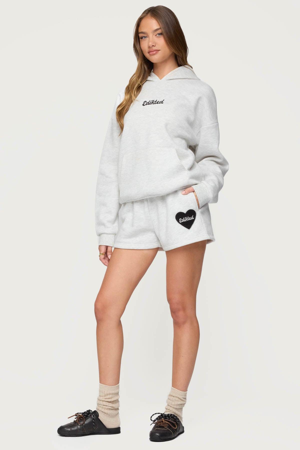 Big Love Edikted Sweat Shorts Product Image