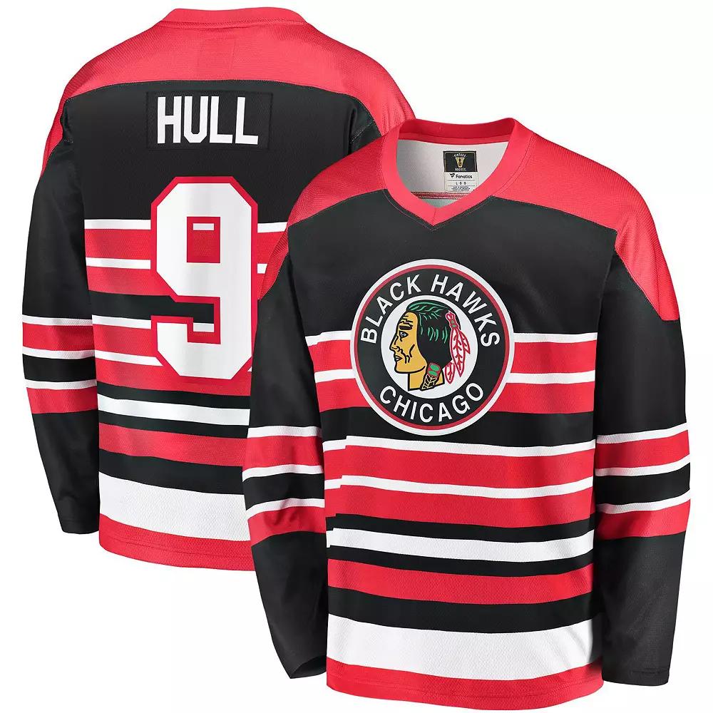Men's Fanatics Branded Bobby Hull Red Chicago Blackhawks Premier Breakaway Retired Player Jersey, Size: Large Product Image
