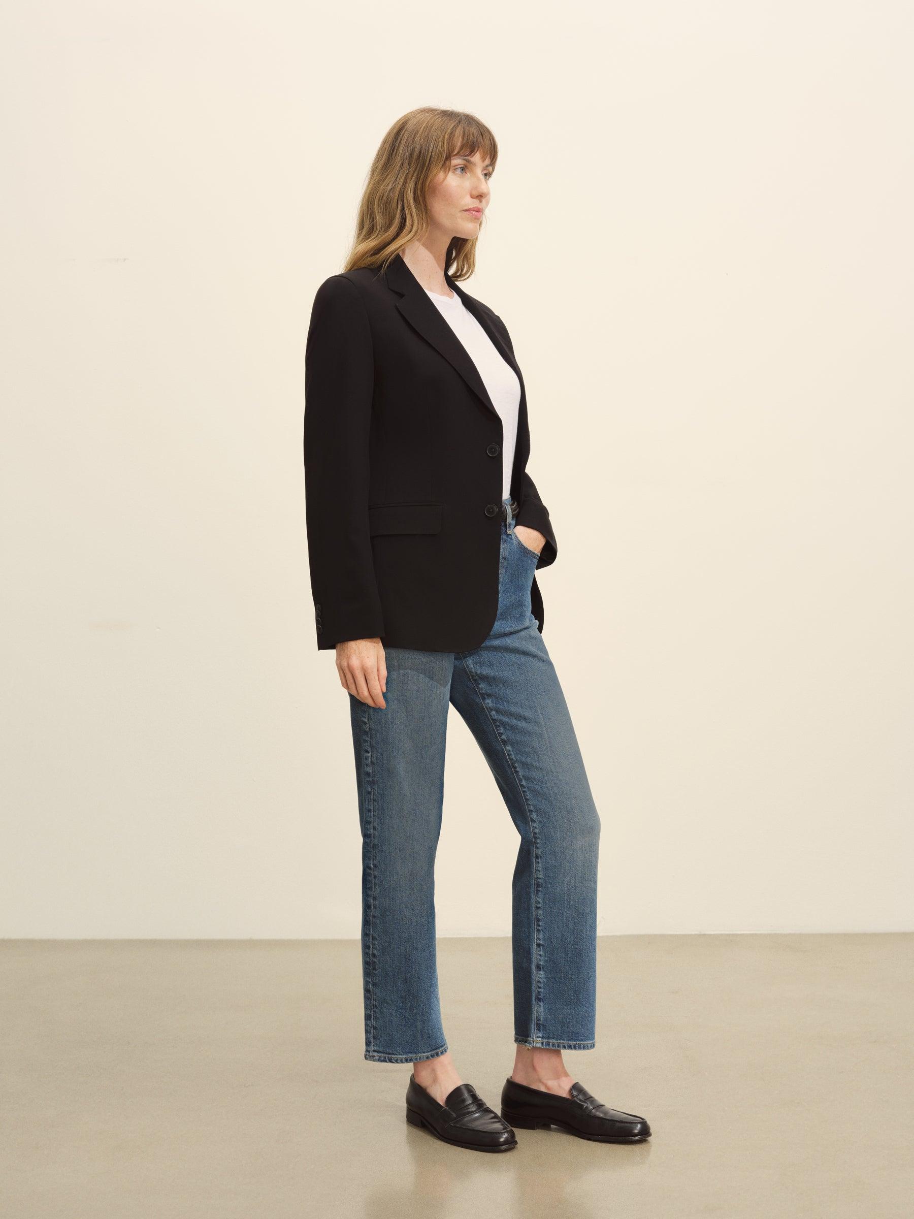 Storm  ink cotton fleece-back zip through hoodie Product Image