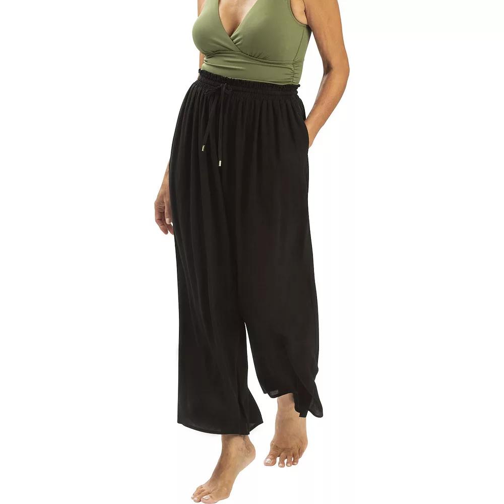 Women's Dolfin Solid Palazzo Swim Cover-Up Pants,  Product Image