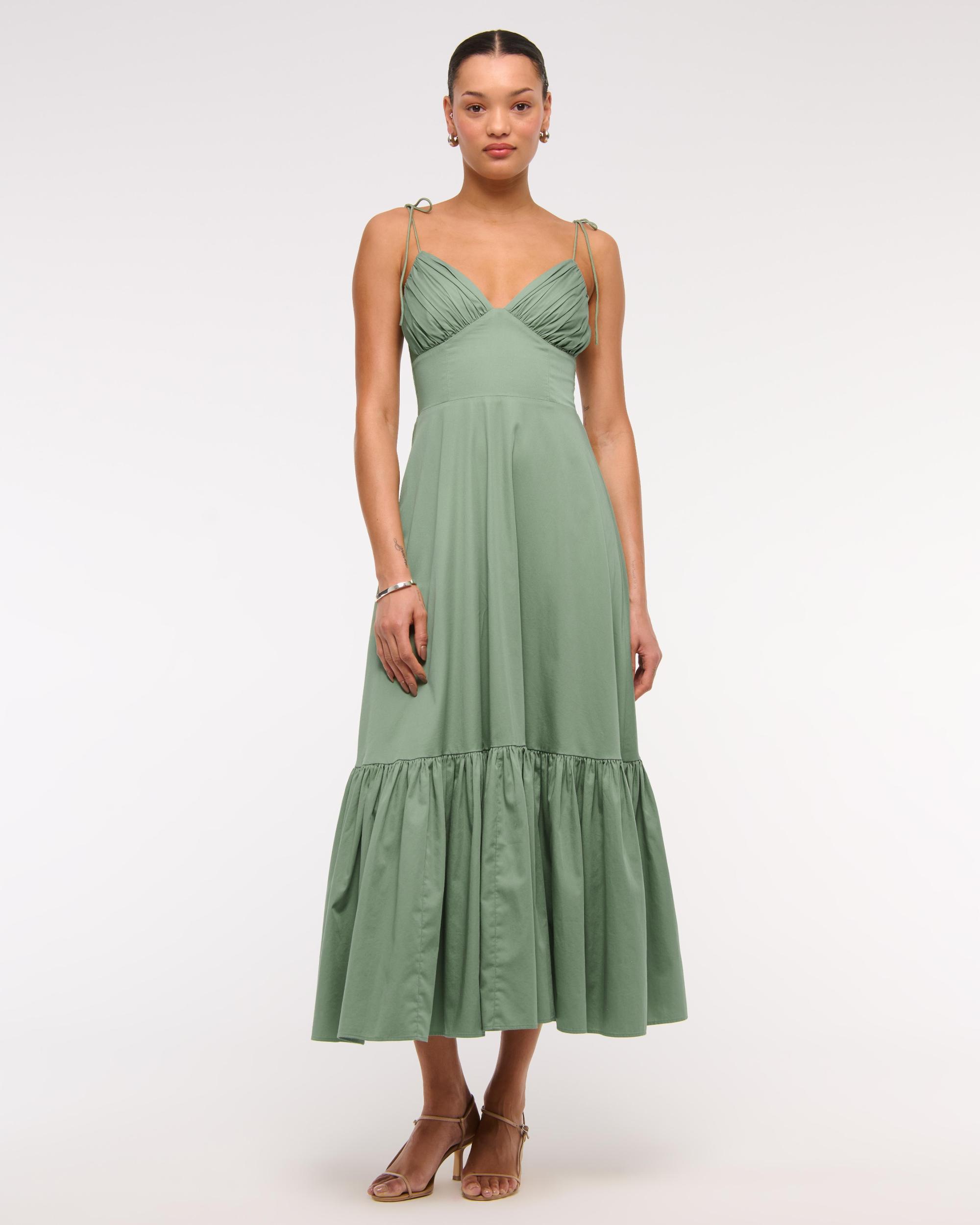 Tie-Strap Tiered Maxi Dress Product Image