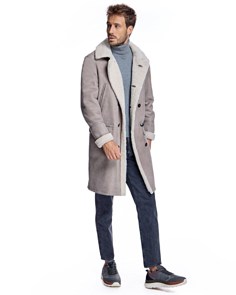 Men's Shearling Peacoat Product Image