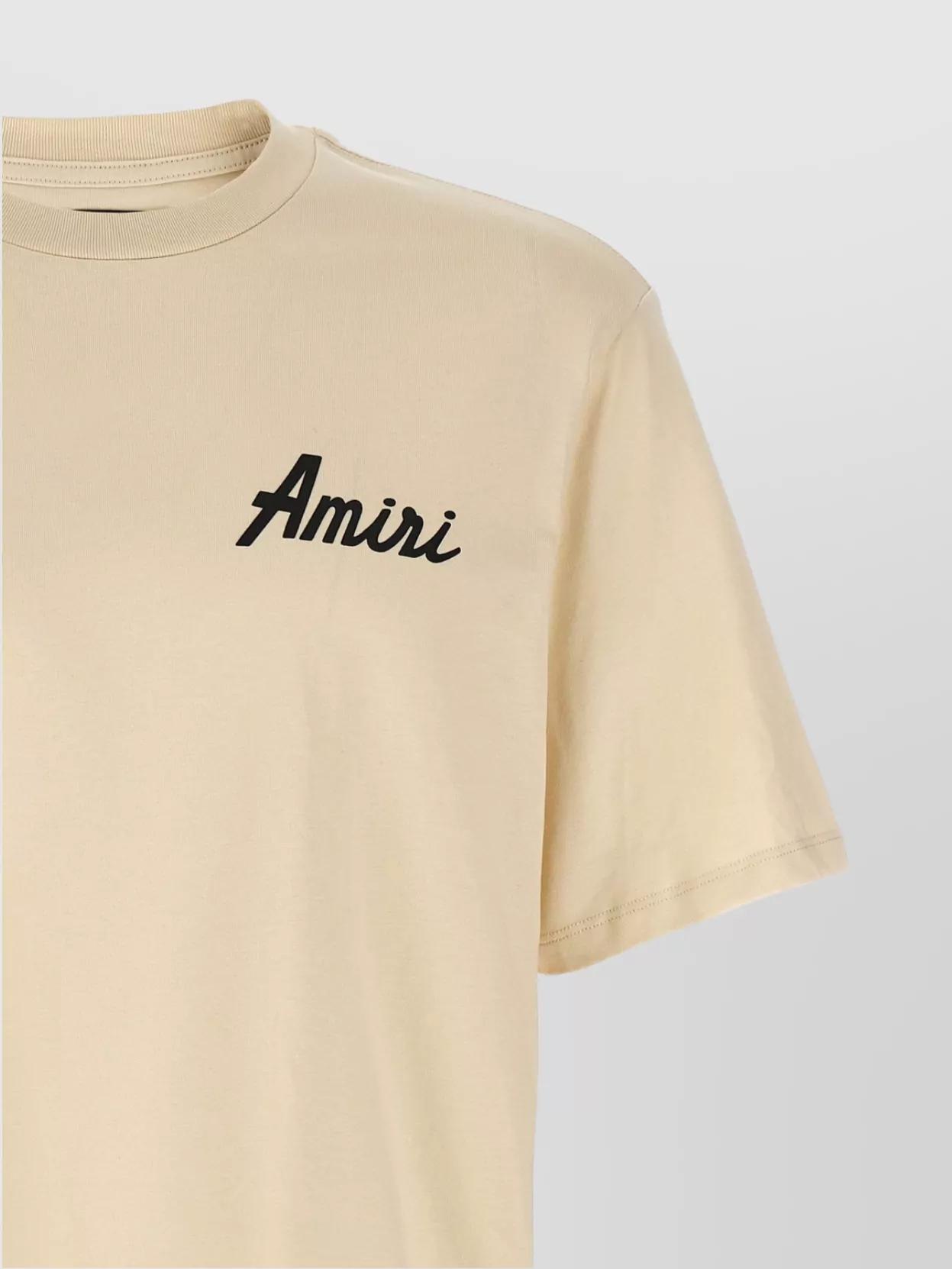AMIRI Black Crewneck T-shirt With Logo Lettering On Front And Rear Product Image