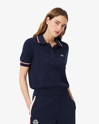 Cropped 3D Seamless Stretch Cotton Polo Shirt Product Image