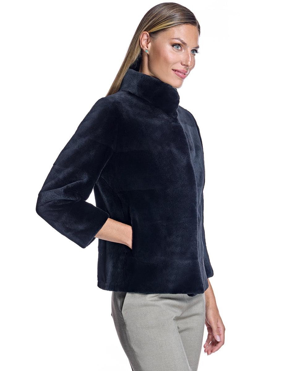 Horizontal Sheared Mink Jacket Product Image