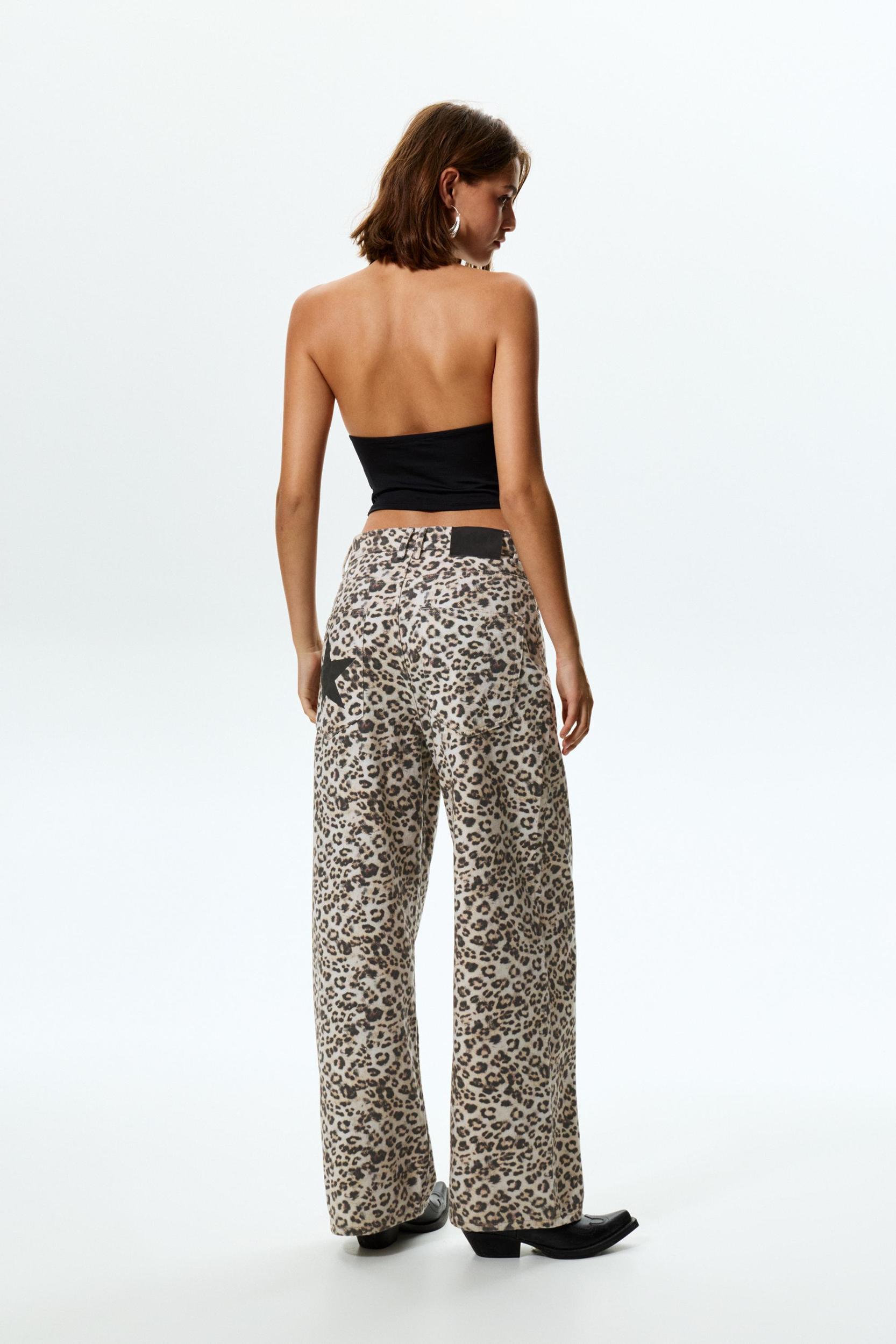 STWD leopard print baggy jeans Product Image