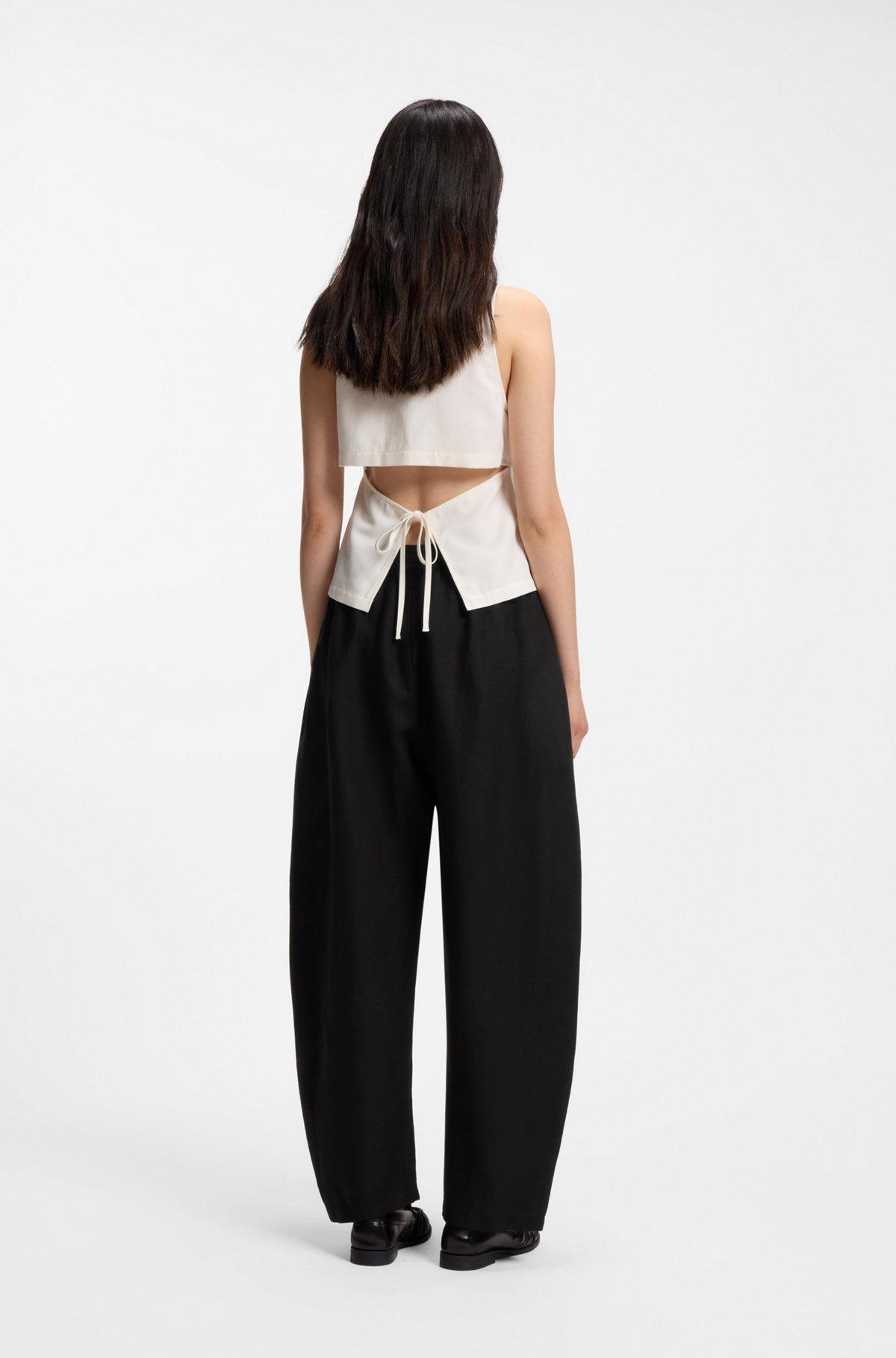 Balloon-leg trousers with elasticated waist Product Image