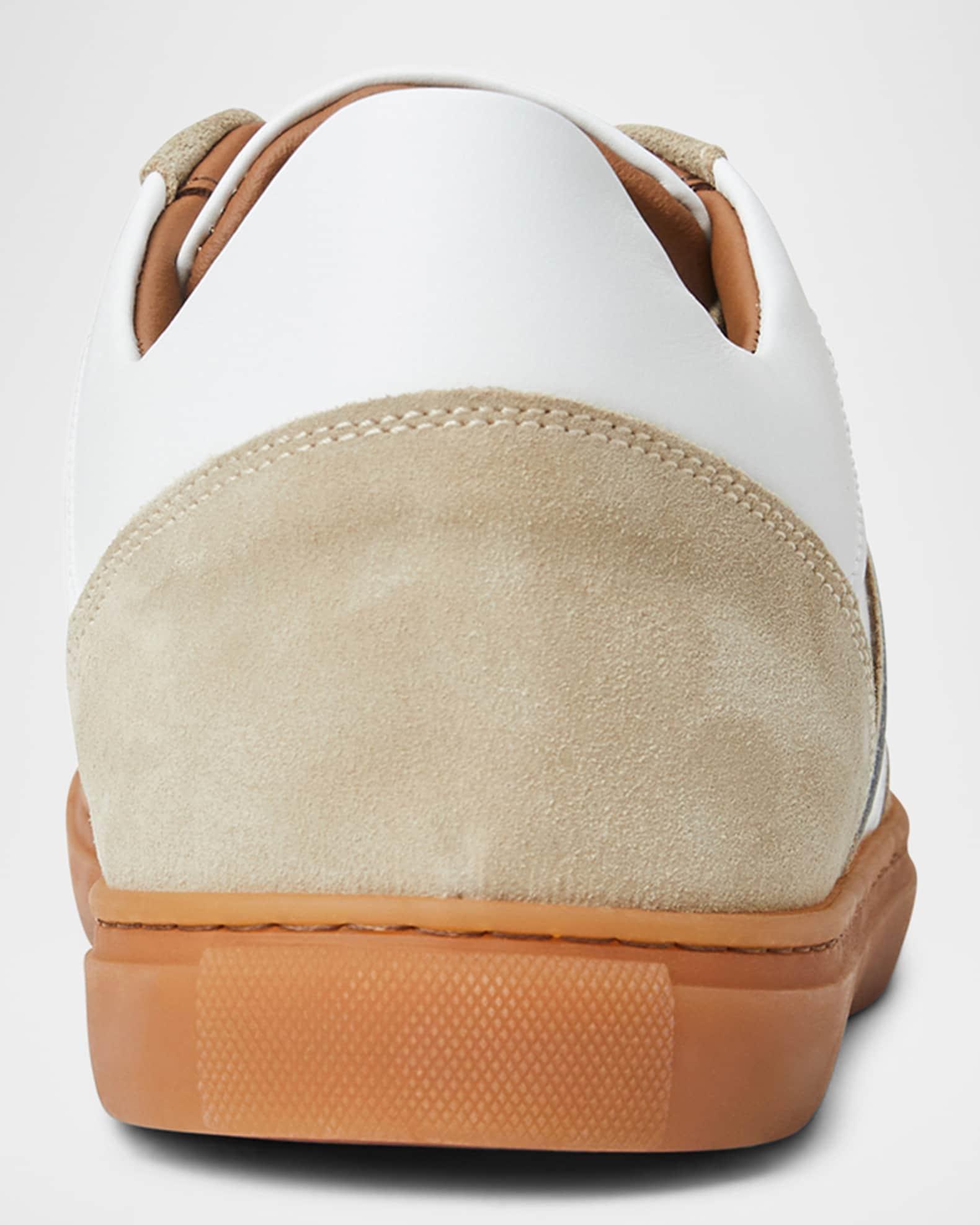 Men's Baccio Suede and Leather Low-Top Sneakers Product Image