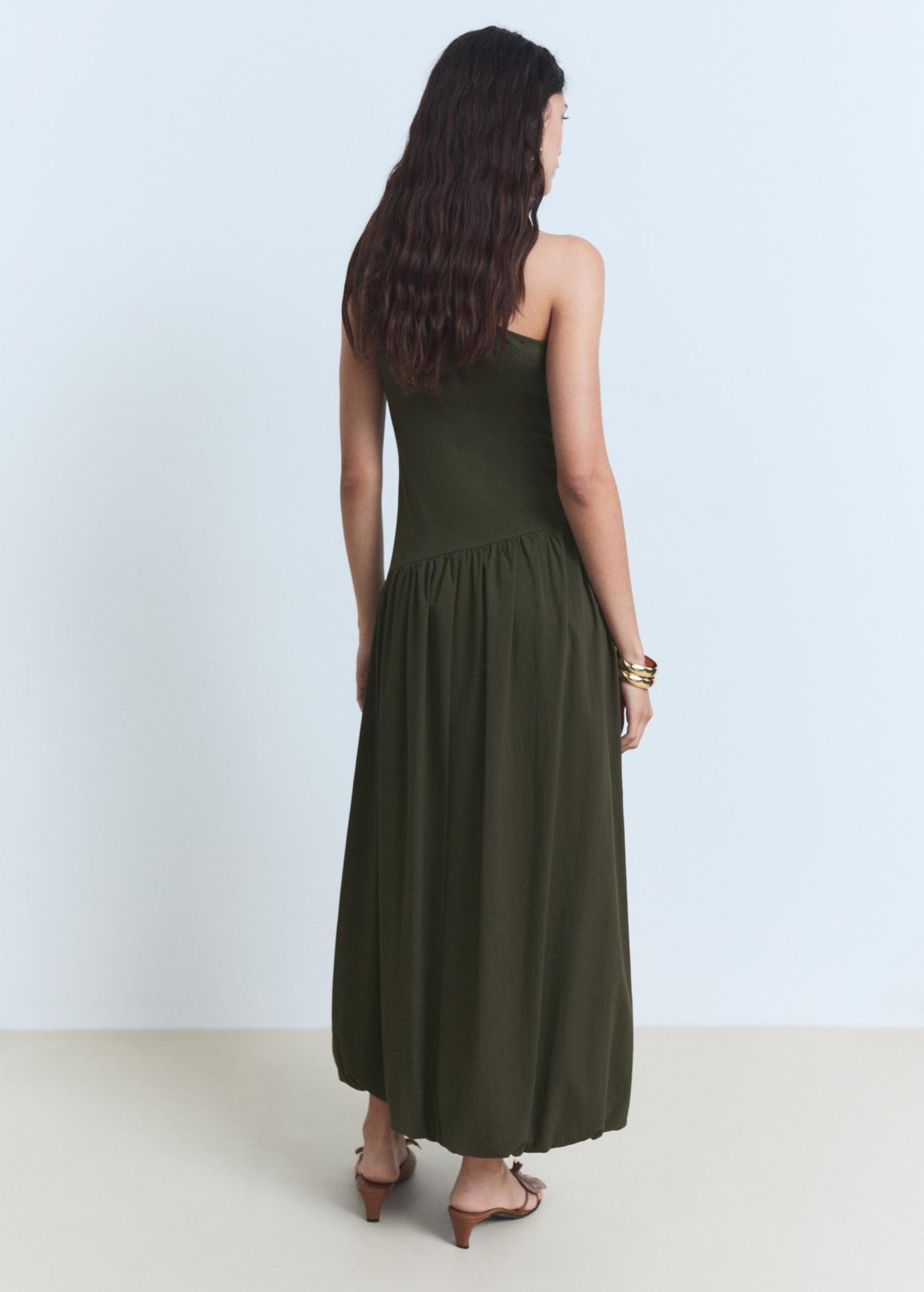 Asymmetrical puffed dress - Women | MANGO USA Product Image