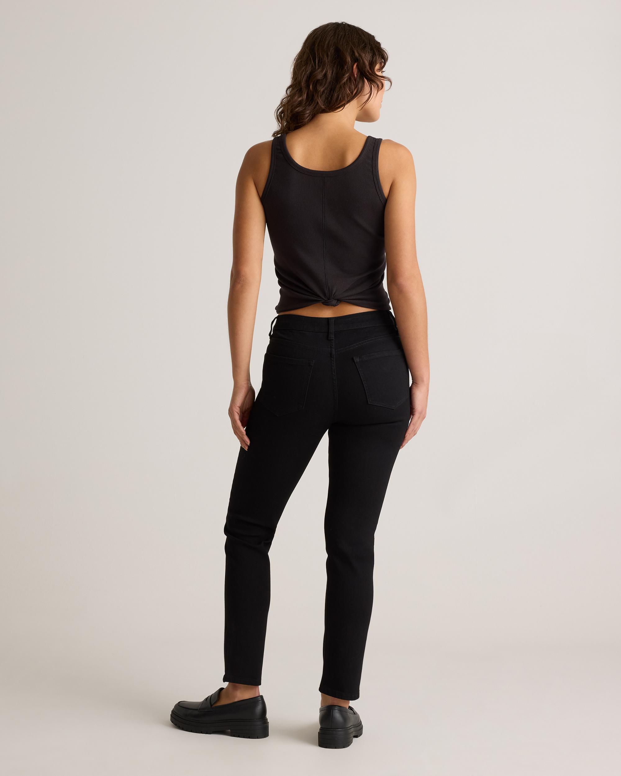 Quince | Women's Luna Stretch Slim Straight Jeans Organic Cotton Product Image