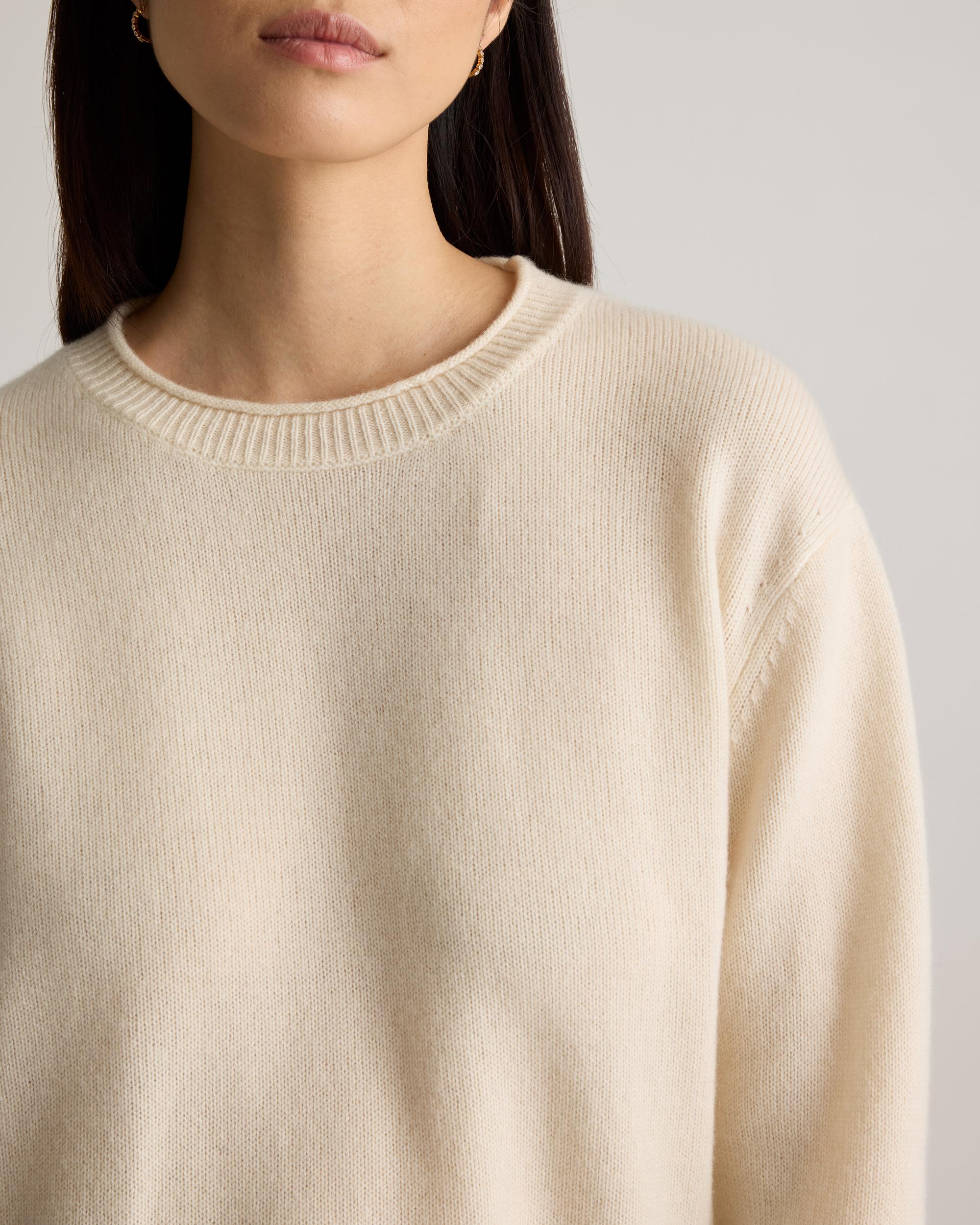 Quince | Women's Mongolian Cashmere Boxy Crewneck Sweater Size XS Product Image
