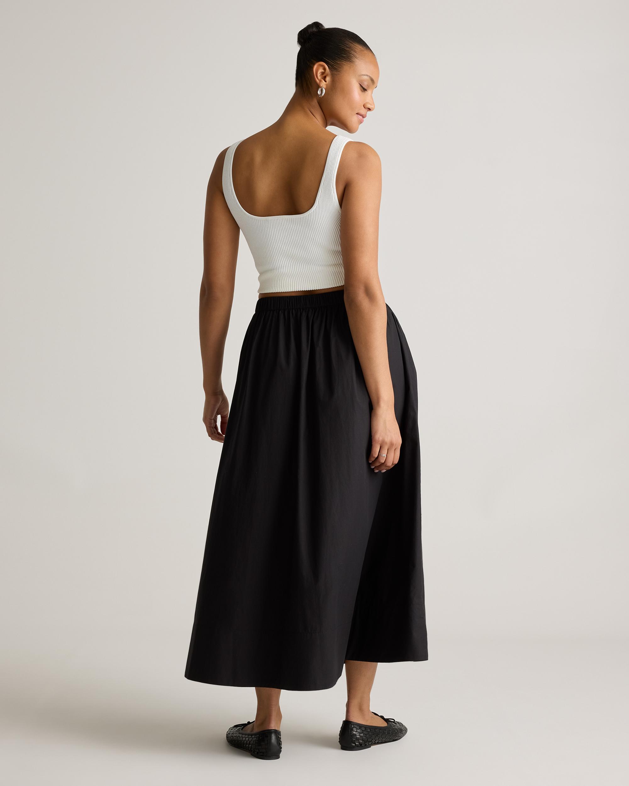 Quince | Women's Poplin A-line Maxi Skirt Organic Cotton Product Image