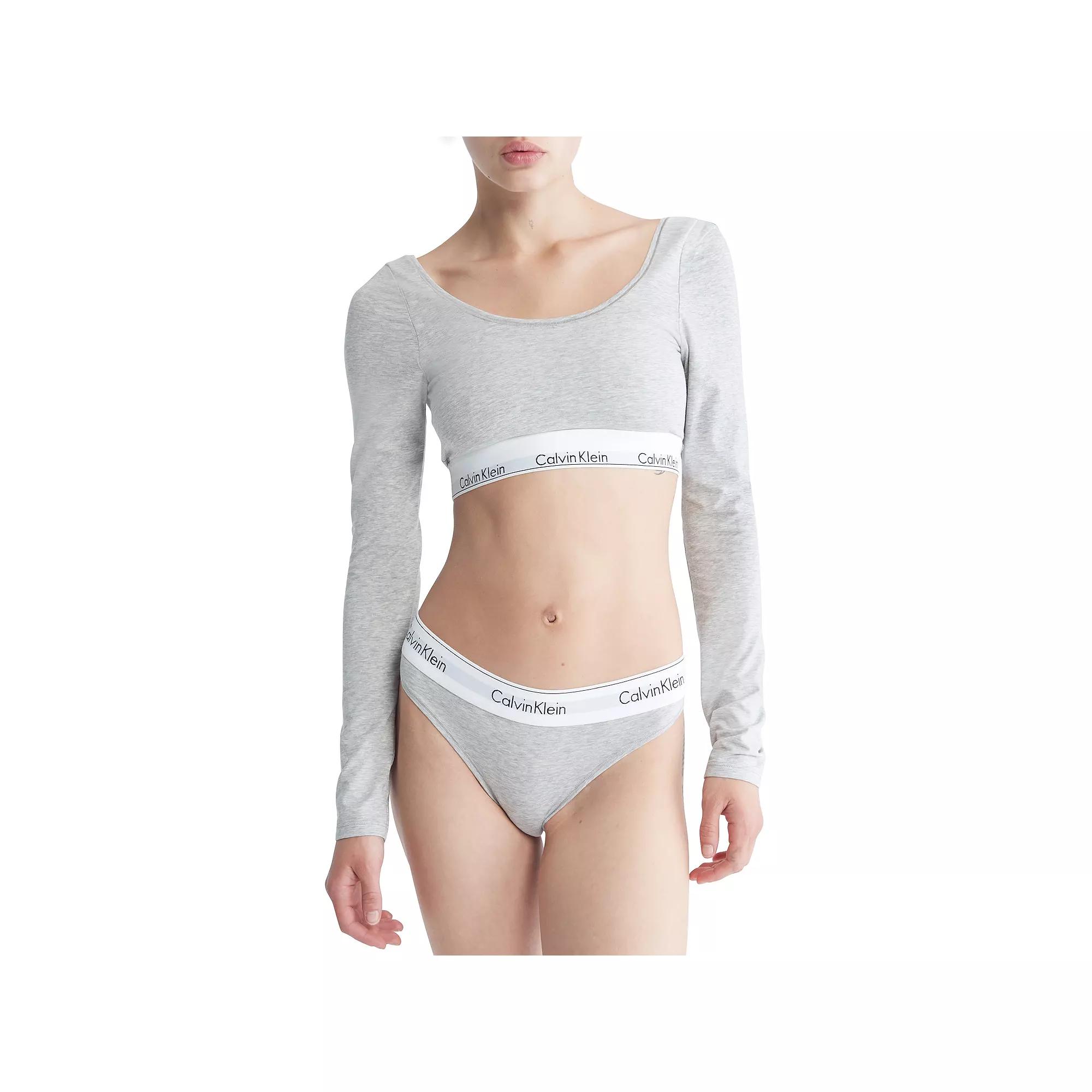 Calvin Klein Modern Cotton Unlined Long Sleeve Bralette QF7010, Women's,  Product Image