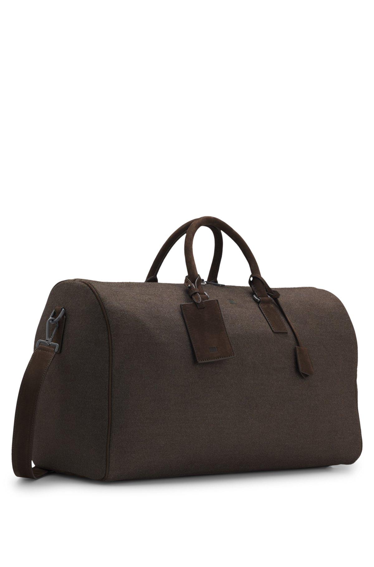 Fabric holdall with leather trims Product Image