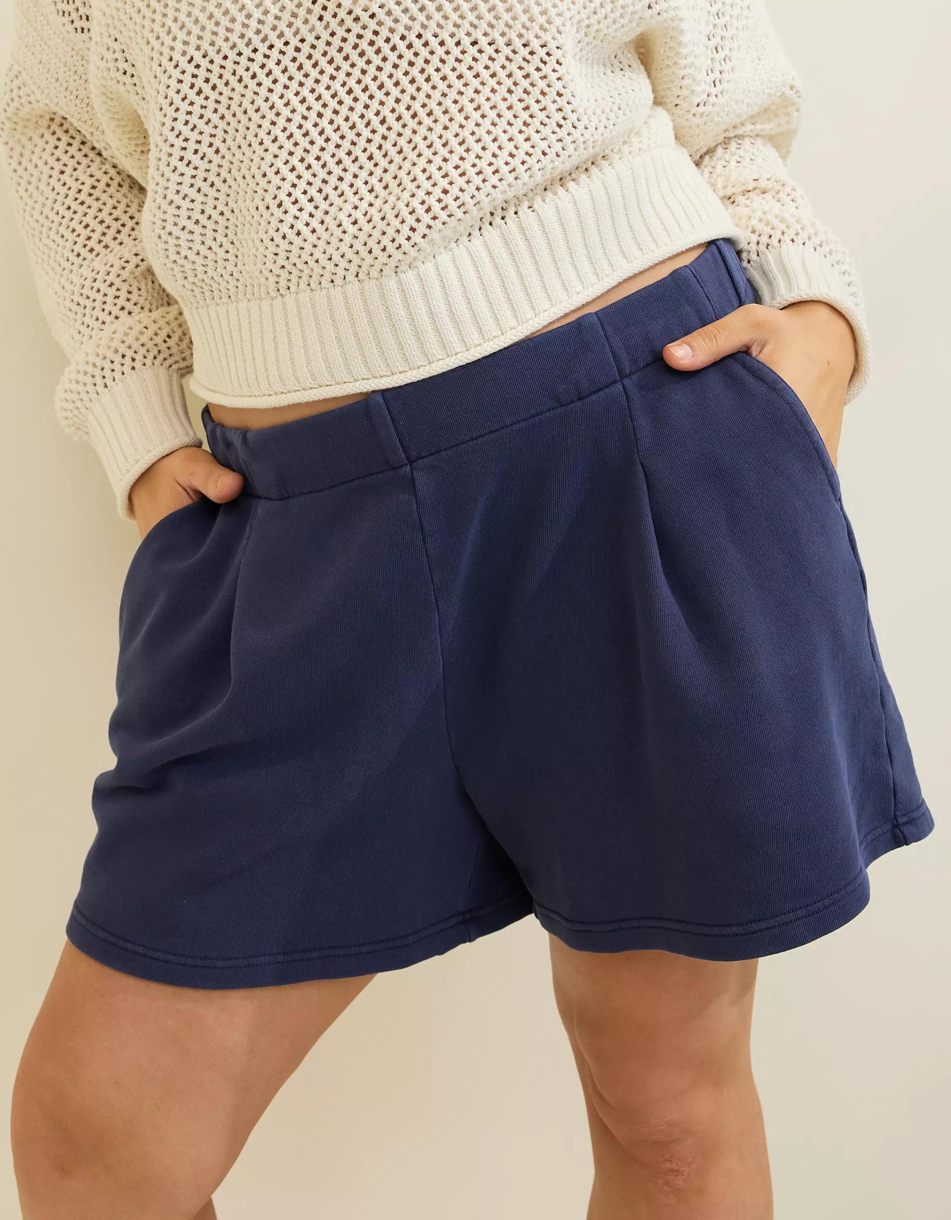 Aerie New Heights Trouser Fleece Short Product Image