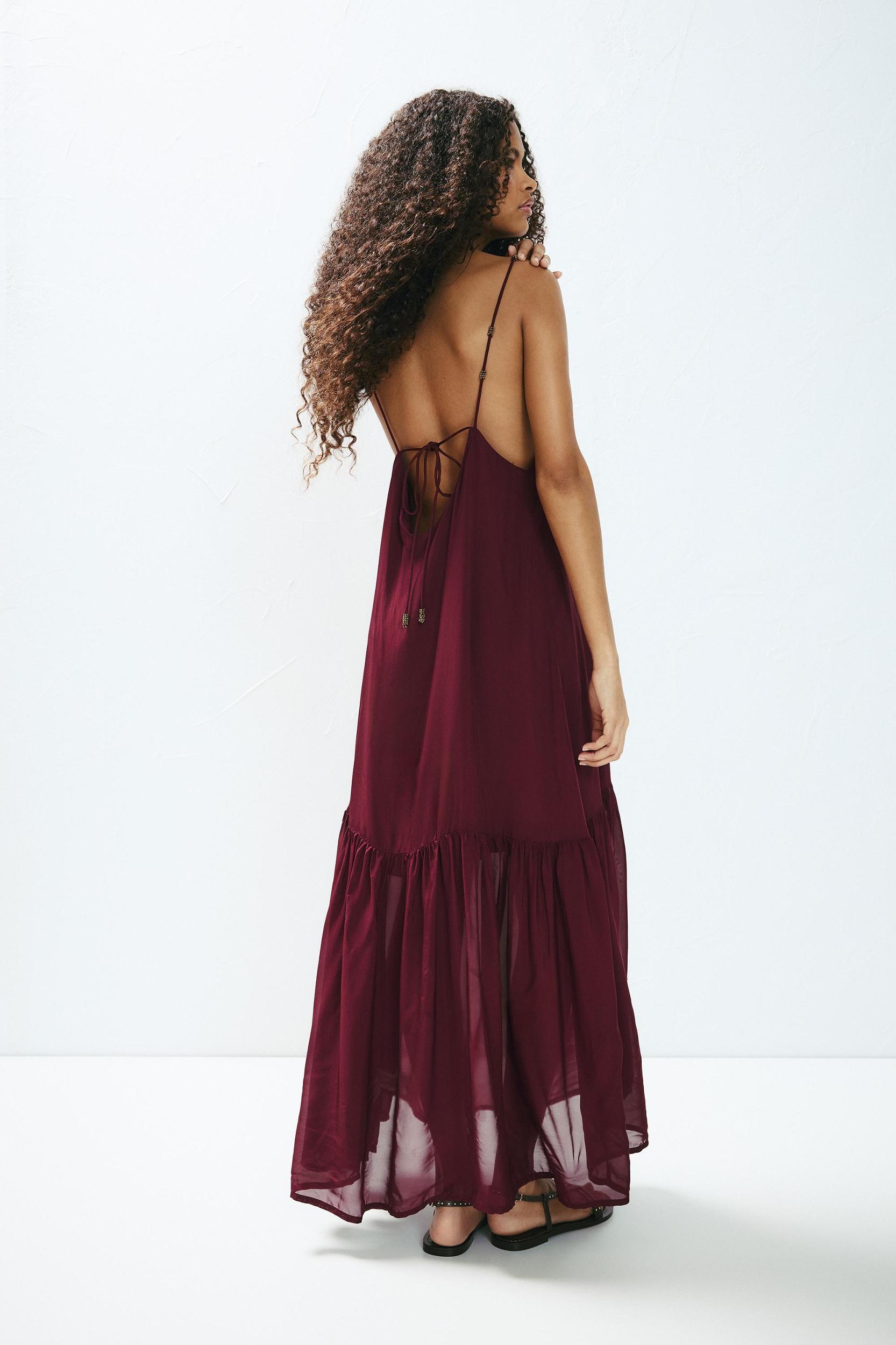 Strappy beaded midi dress Product Image