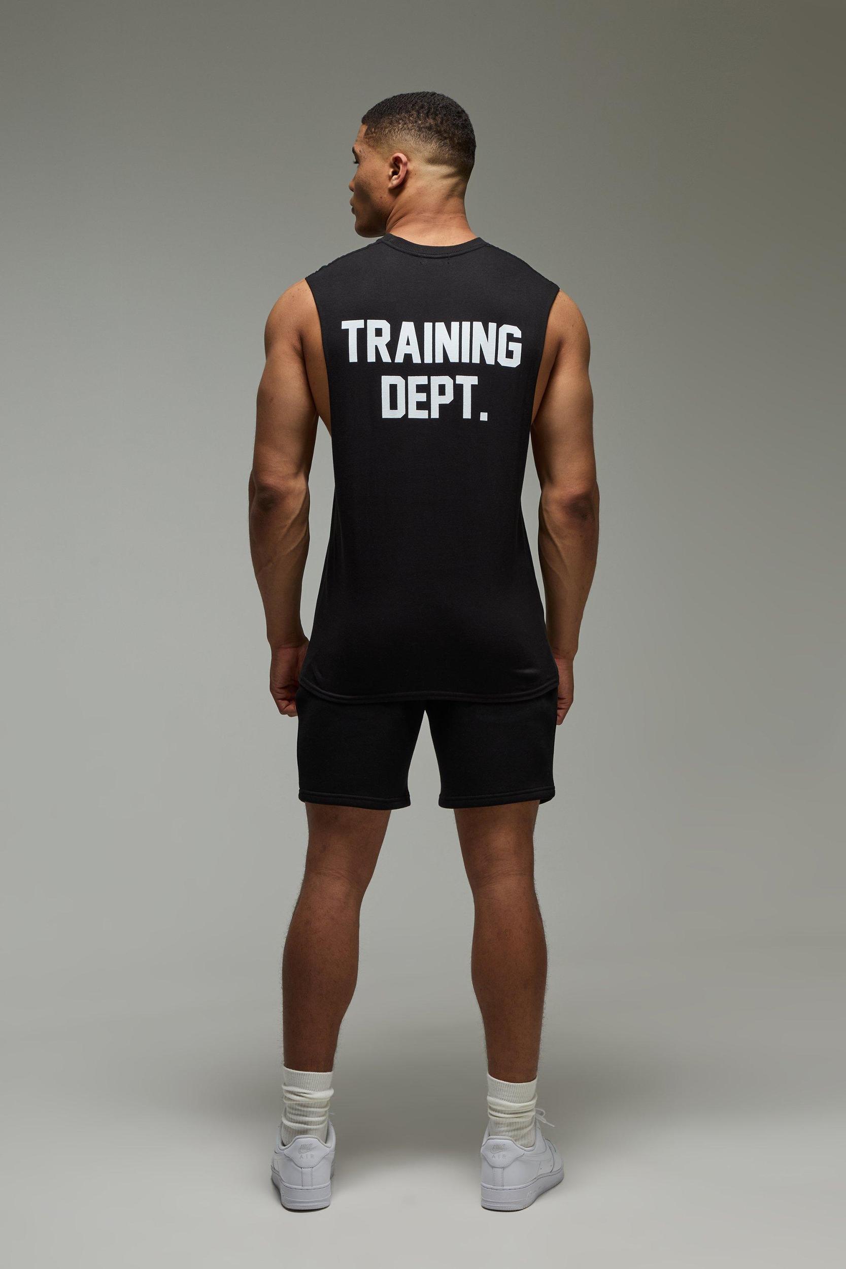 Training Dept Oversized Dropped Armhole Tank | boohooMAN USA Product Image