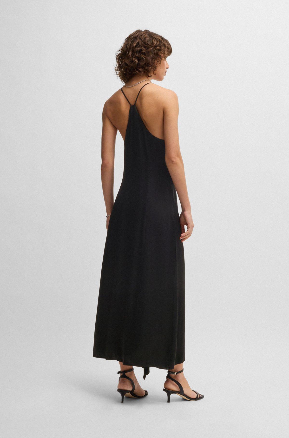 Sateen dress with waterfall detail Product Image