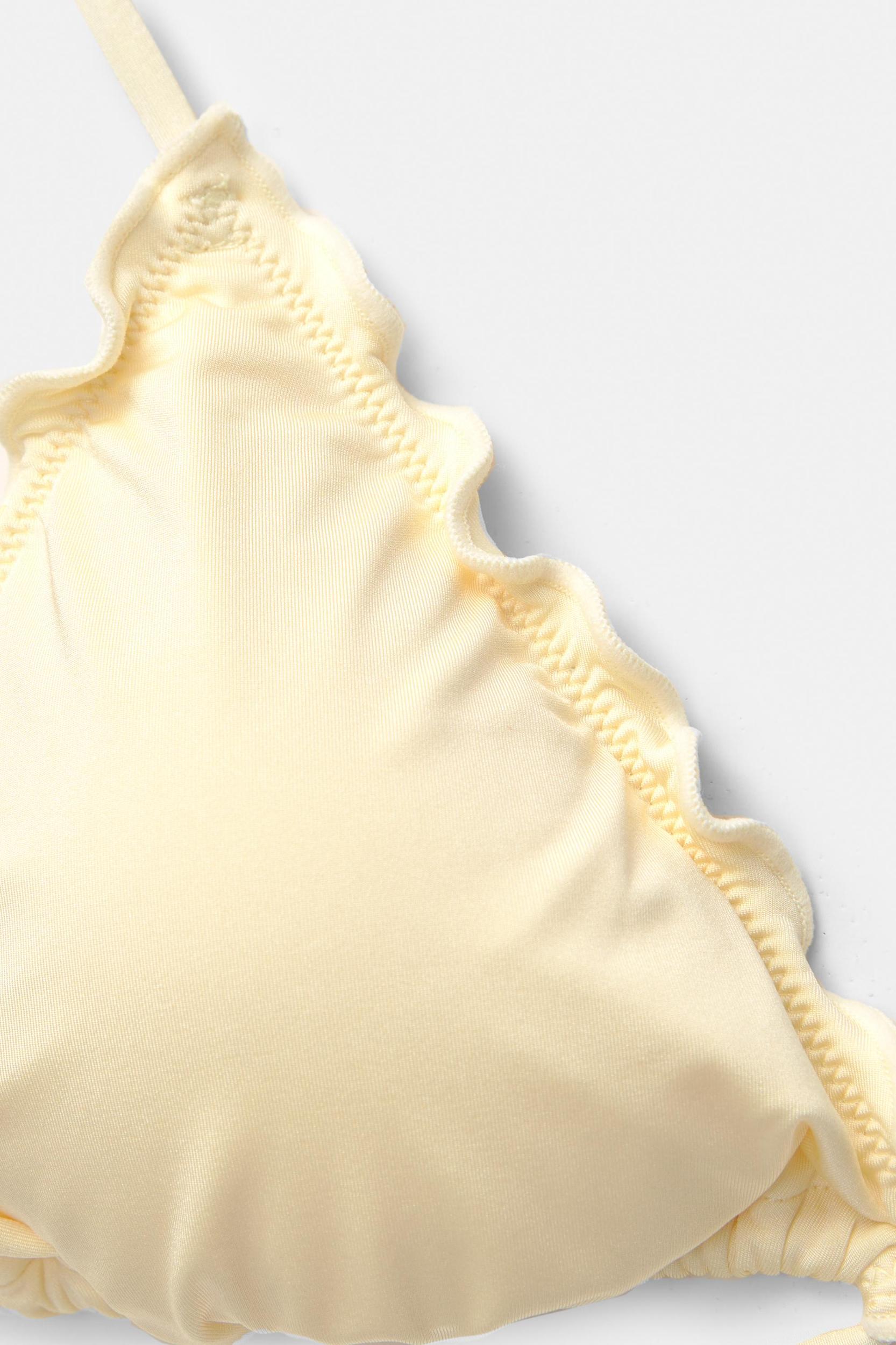 Ruffled triangle bikini top Product Image