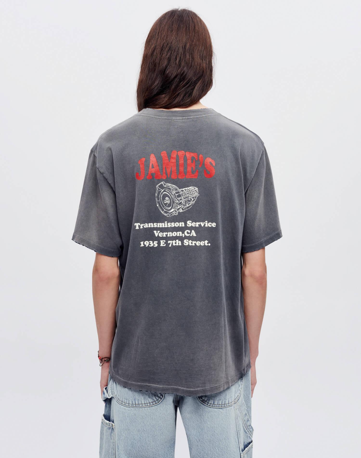 Loose "Transmission Service" Tee - Sun Faded Black Product Image