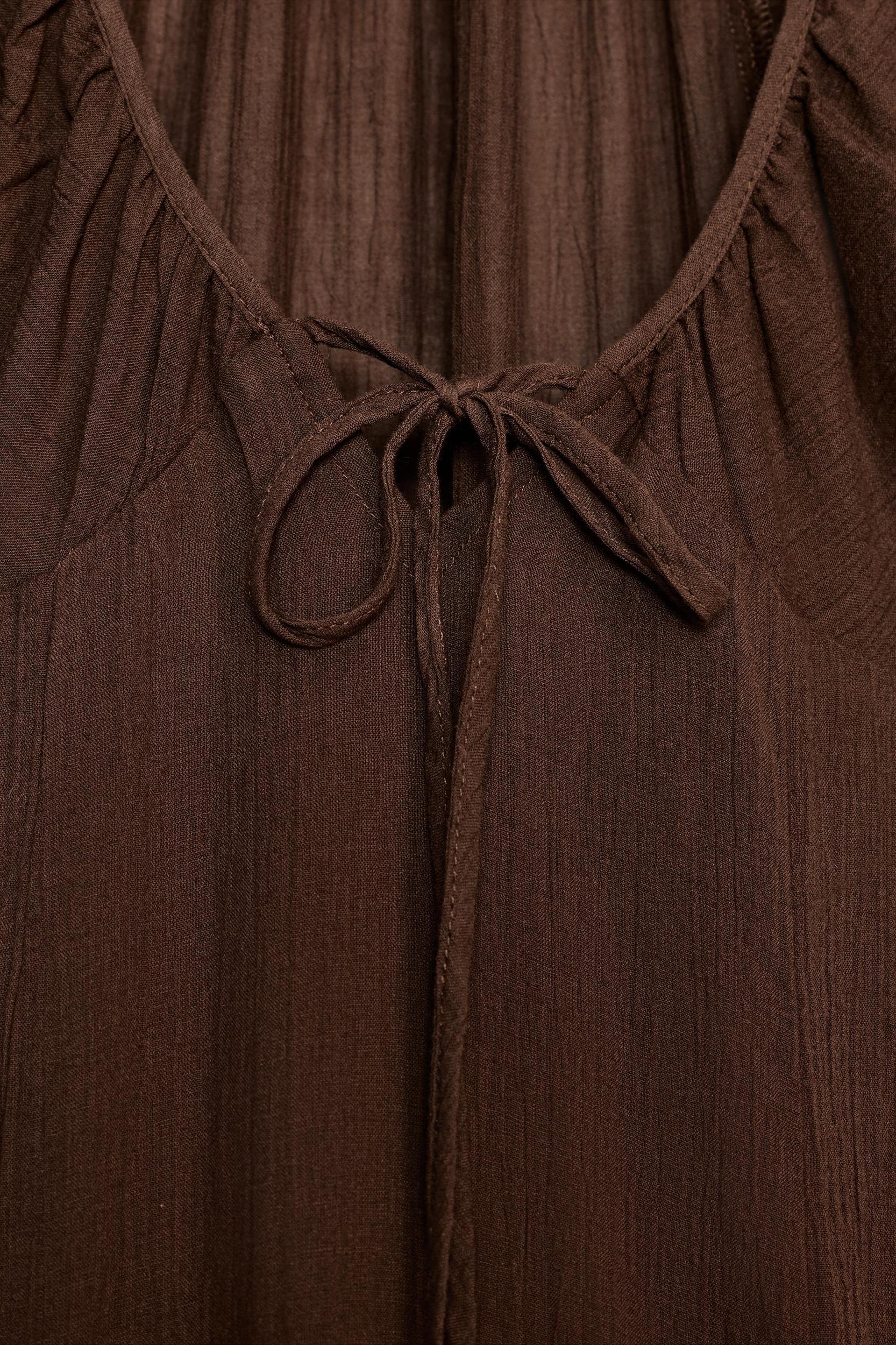 CHIFFON GODET MIDI DRESS Product Image