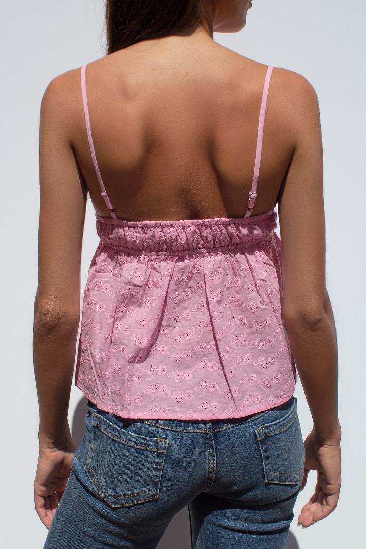 V-neck broderie anglaise top Product Image