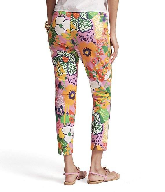 FRANCES VALENTINE Lucy Botanical Print Flat Front Cropped Pants Product Image
