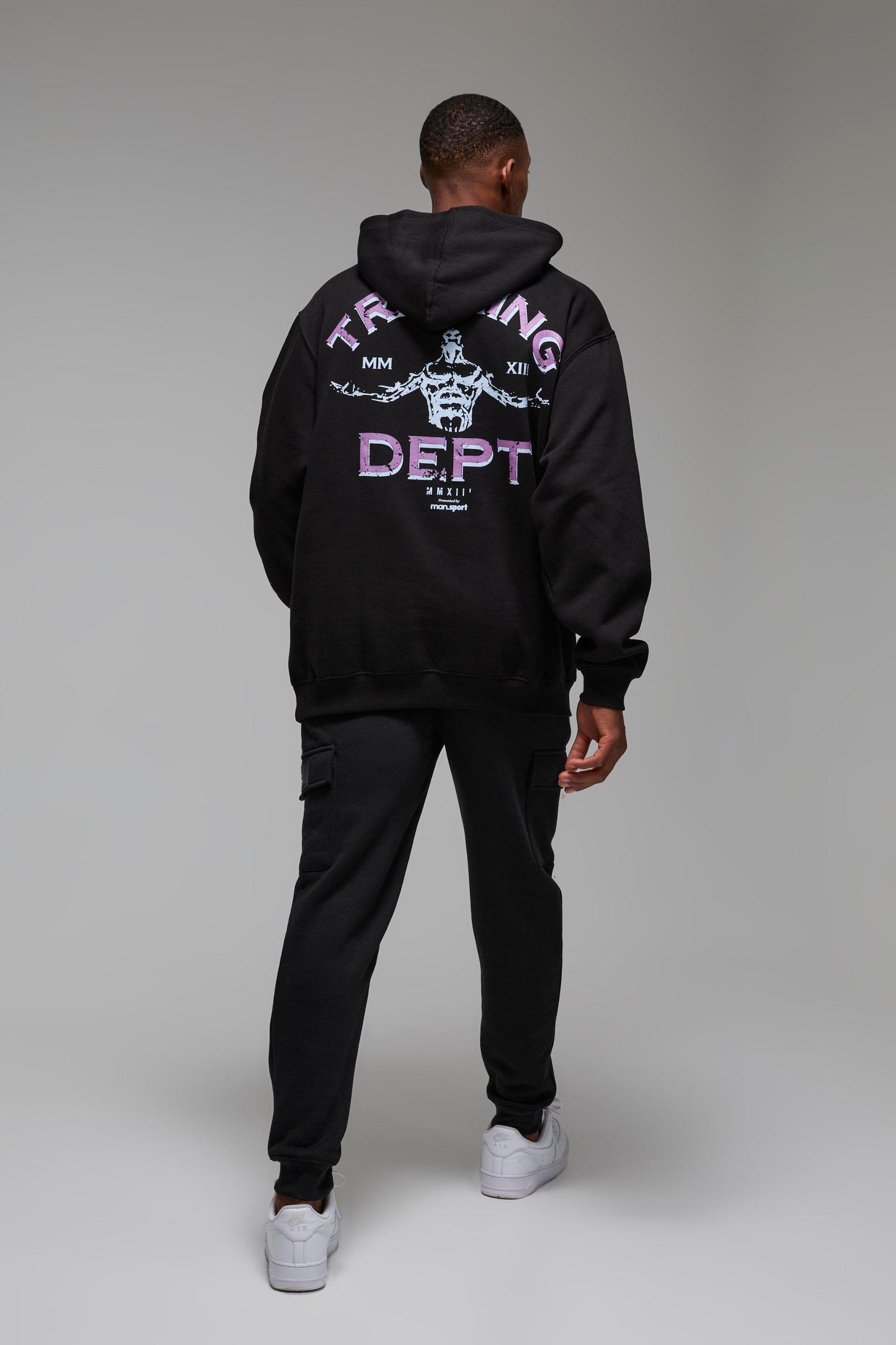 Man Active Training Dept Oversized Hoodie | boohooMAN USA Product Image