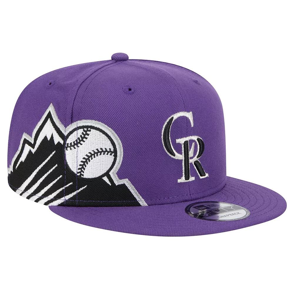 Men's New Era Black Colorado Rockies Logo Strike 9FIFTY Snapback Hat Product Image