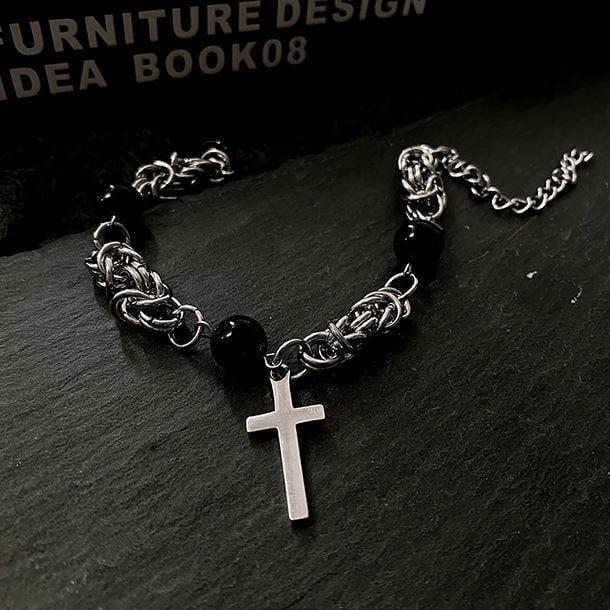 CROSS BLACK PEARL CHAIN BRACELET Product Image