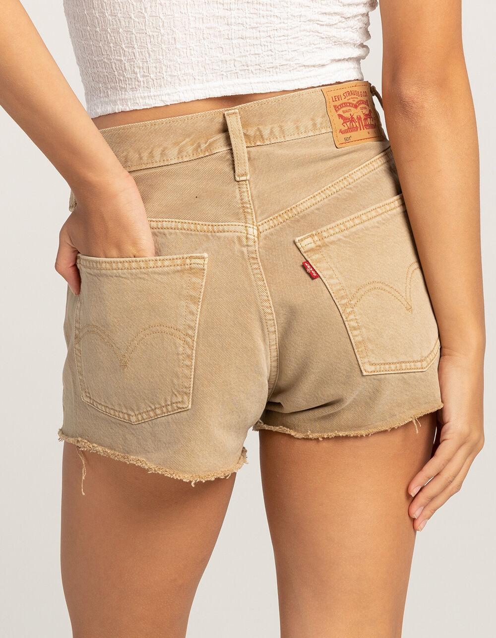 LEVI'S 501 High Rise Womens Denim Shorts - Dusty Safari - TAN Product Image