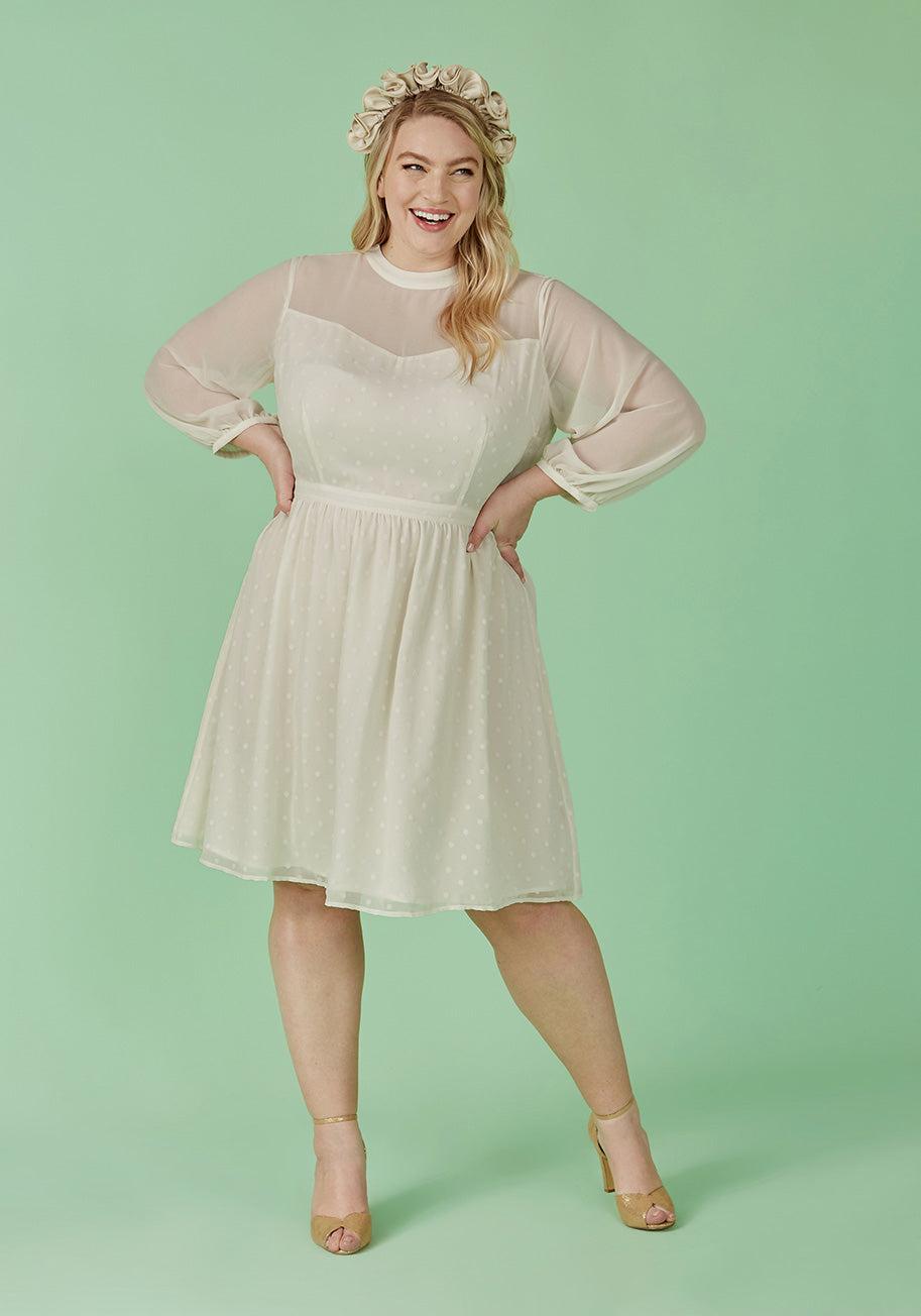 Sheerly Blessed In Bliss Fit and Flare Dress Product Image