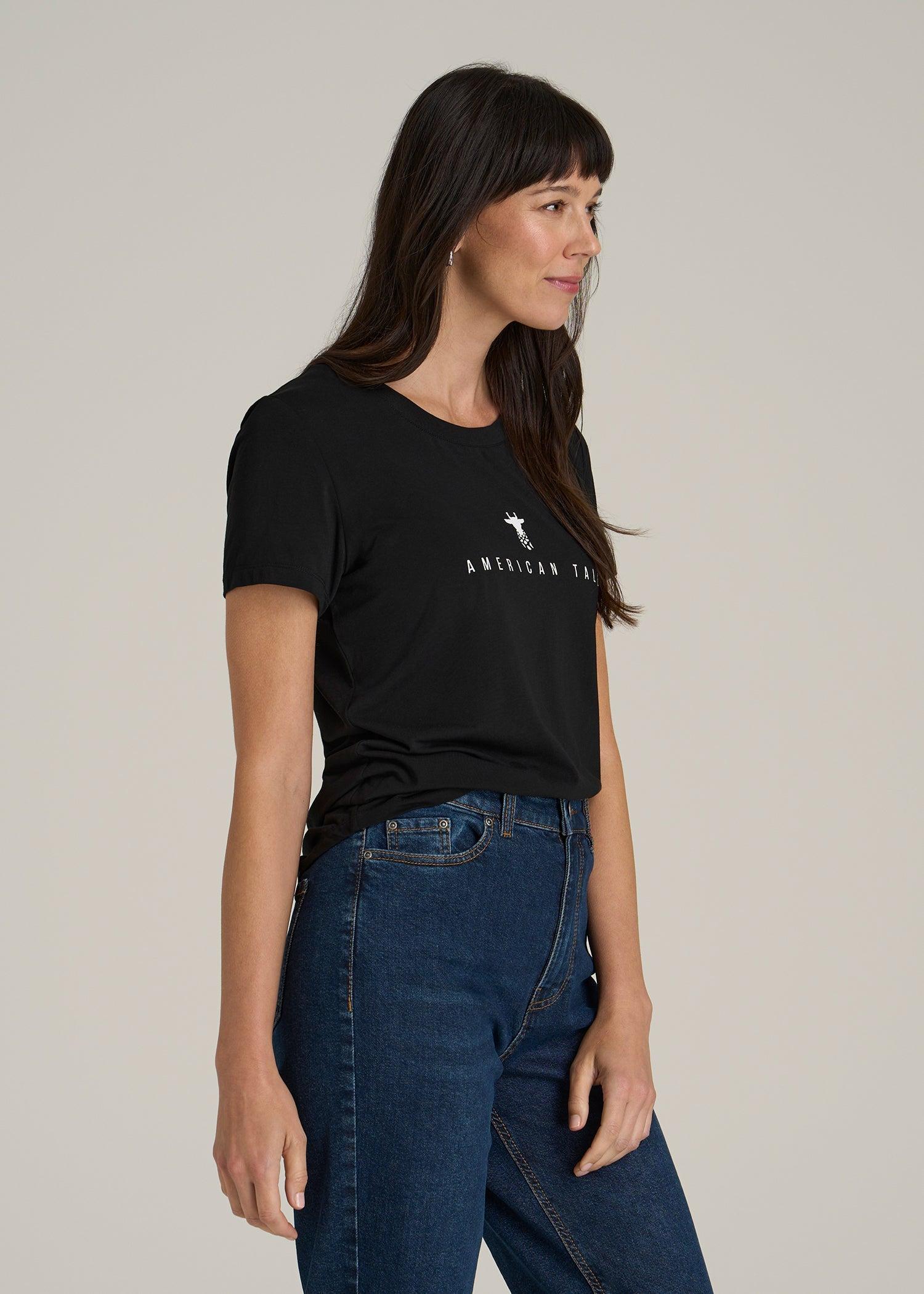 Regular Corporate Logo Tee for Women in Black Female Product Image
