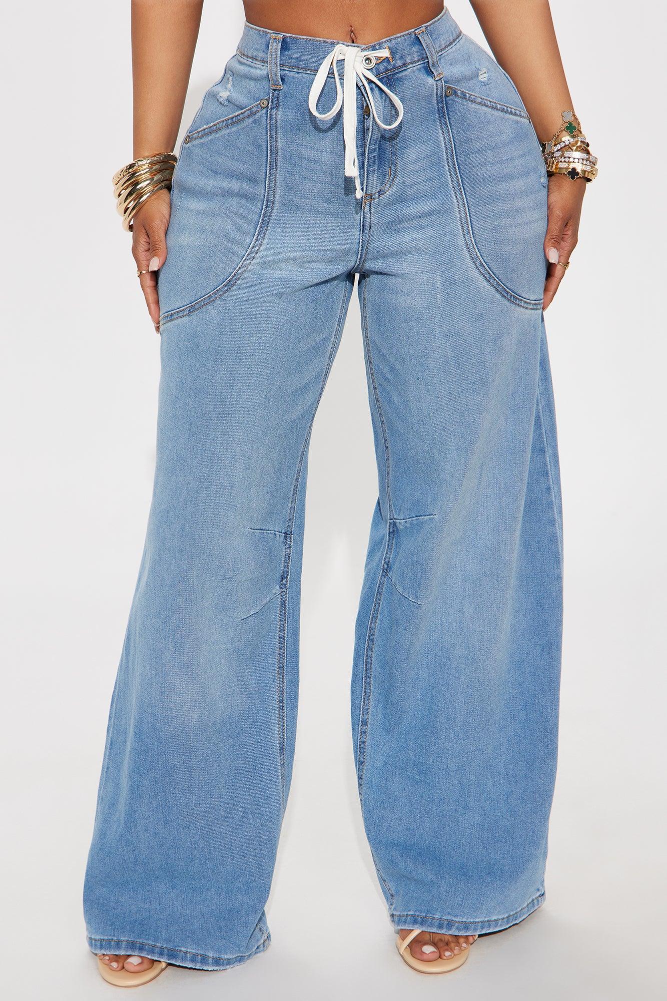 Seaside Wide Leg Jeans - Light Wash Female Product Image