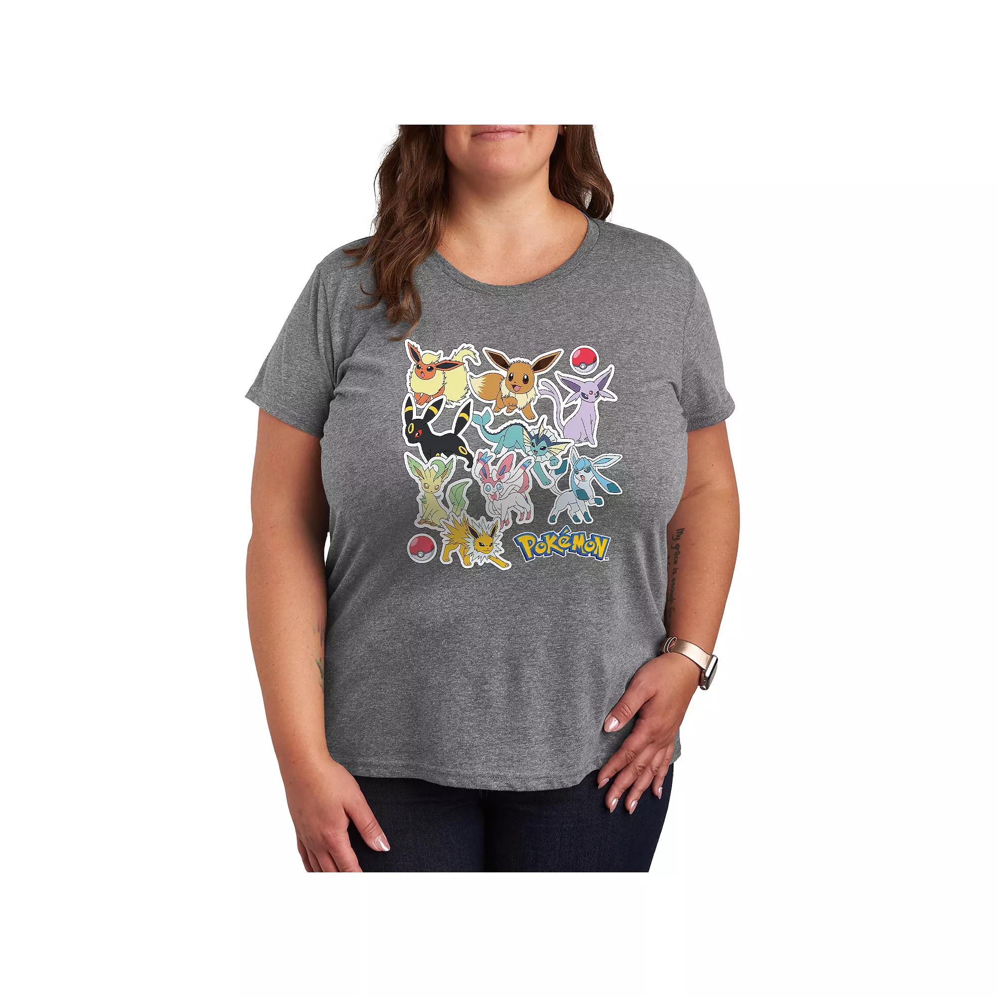 Women's Pokemon Eeveelution Stickers Tee,  Product Image