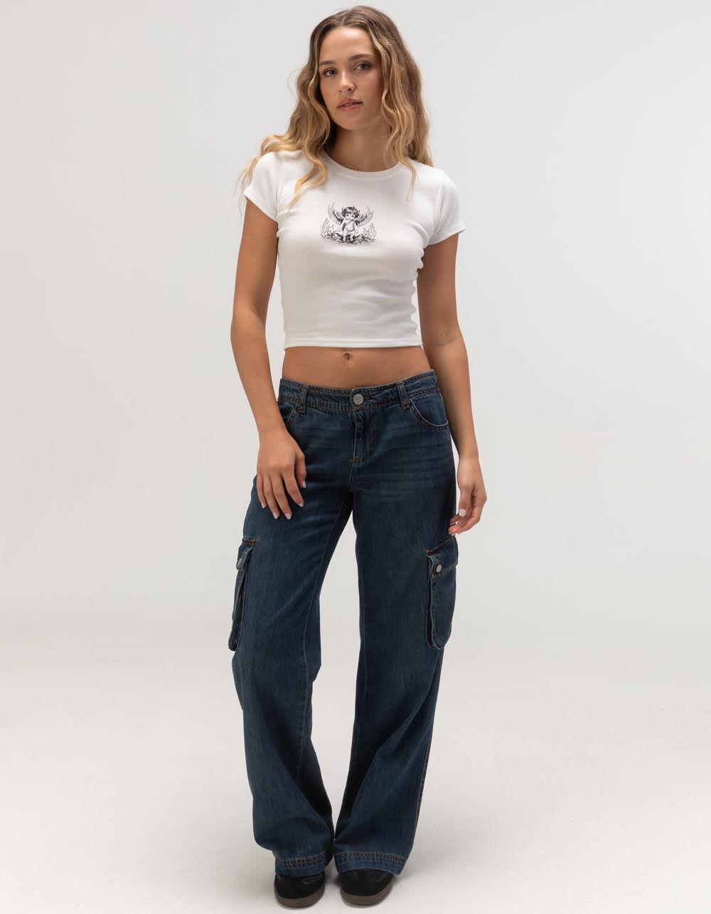 RSQ Womens Angel Baby Tee - NATURAL Product Image