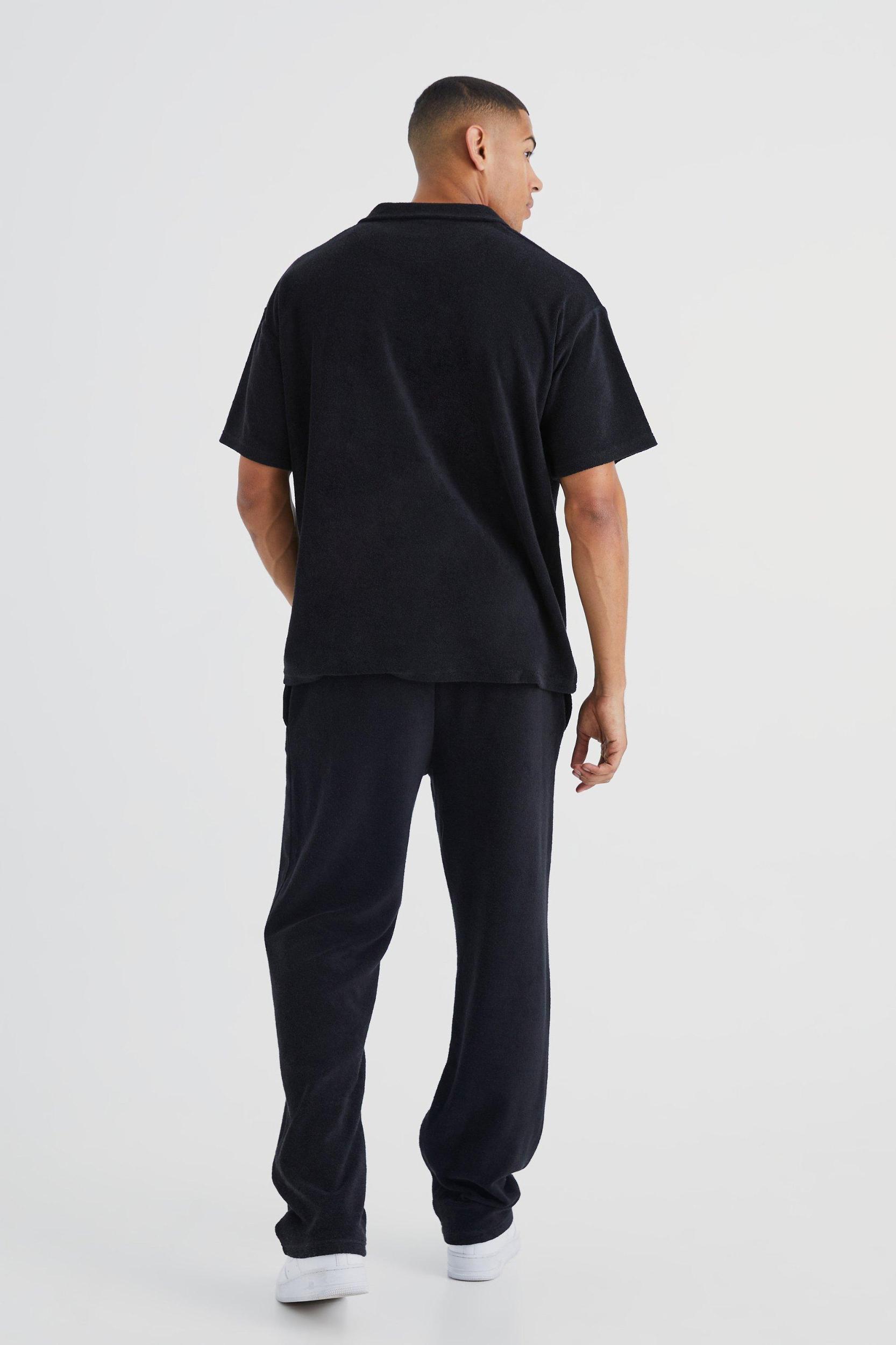 Relaxed Fit Premium Towelling Sweatpants | boohooMAN USA Product Image