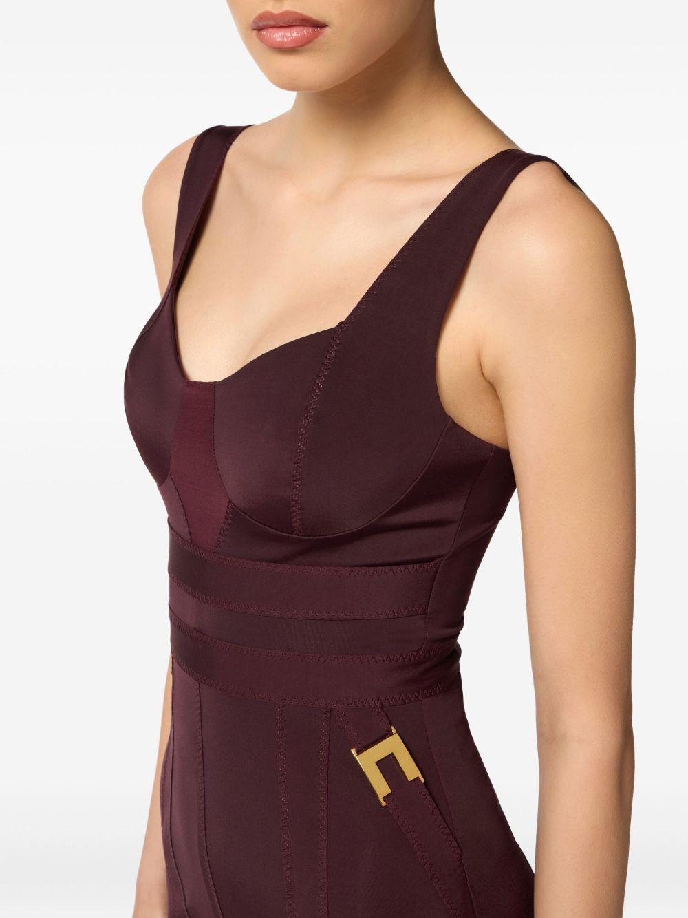 bustier panelled midi dress Product Image