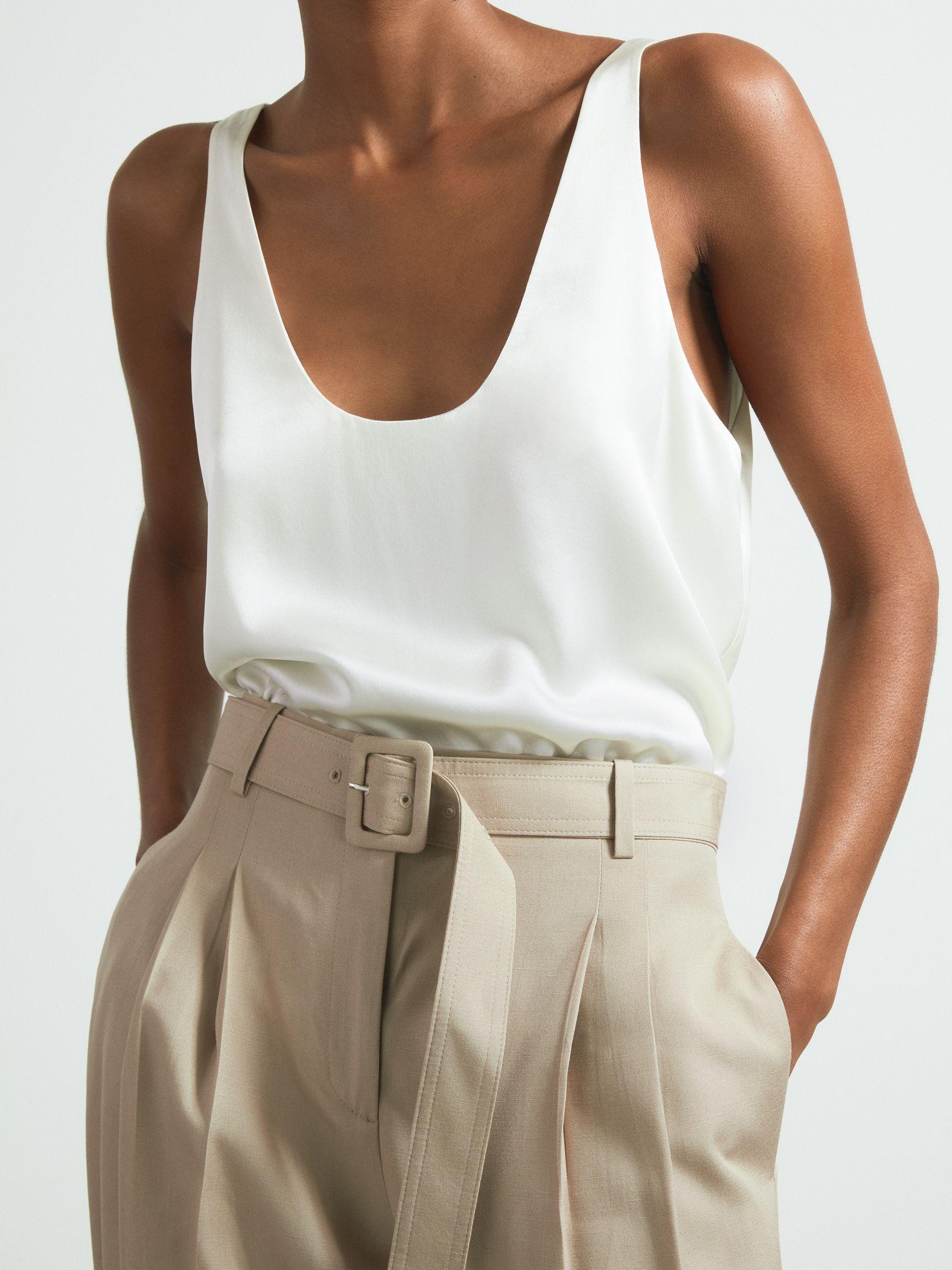 Atelier Belted Wide Leg Trousers in Neutral Product Image