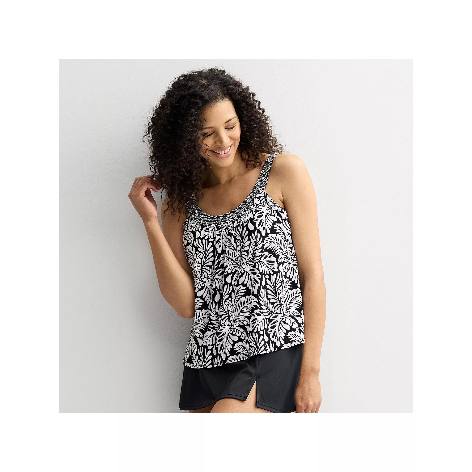 Women's Bal Harbour A-Line Tankini, Size: Small, Nassau Palm Product Image