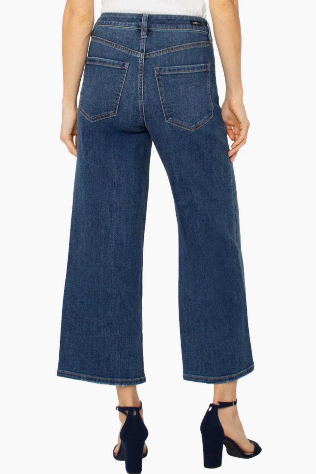 Stride Hi-Rise Crop Wide Leg Jeans - Wabash Product Image