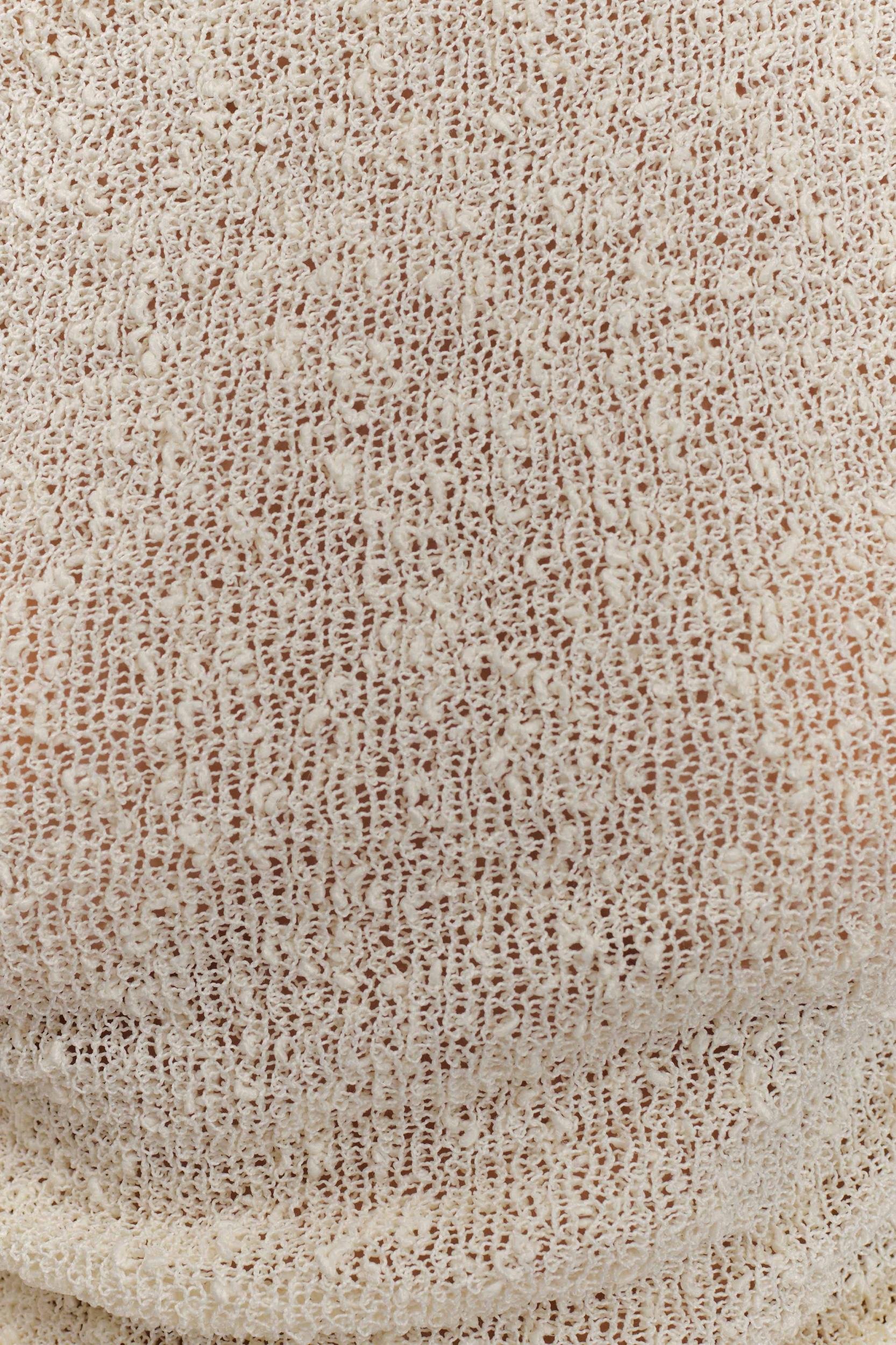 Chloe Off Shoulder Boucle Knit Top - Ivory Product Image