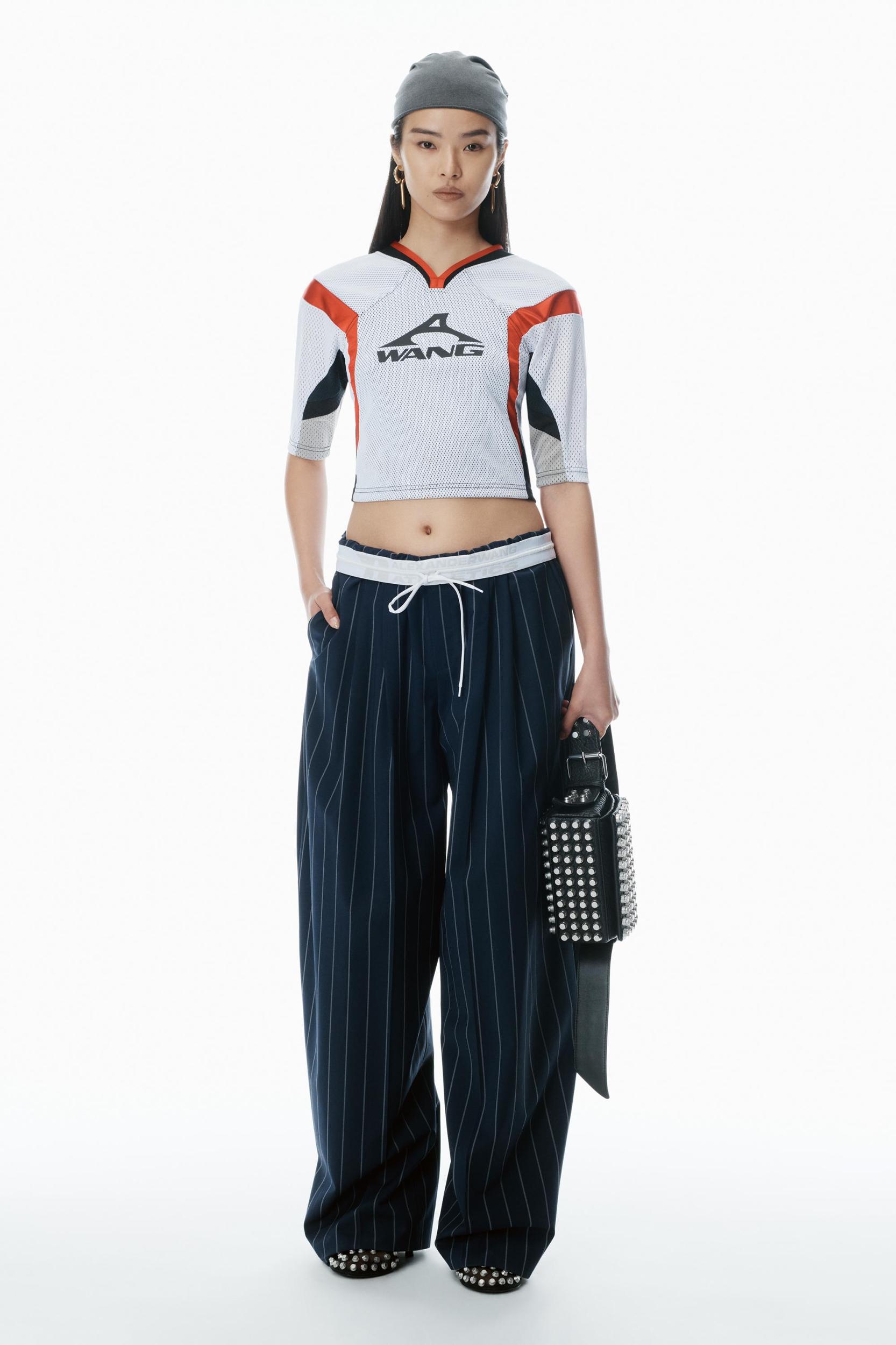 Pinstripe Tropical Wool Stretch Pant Product Image