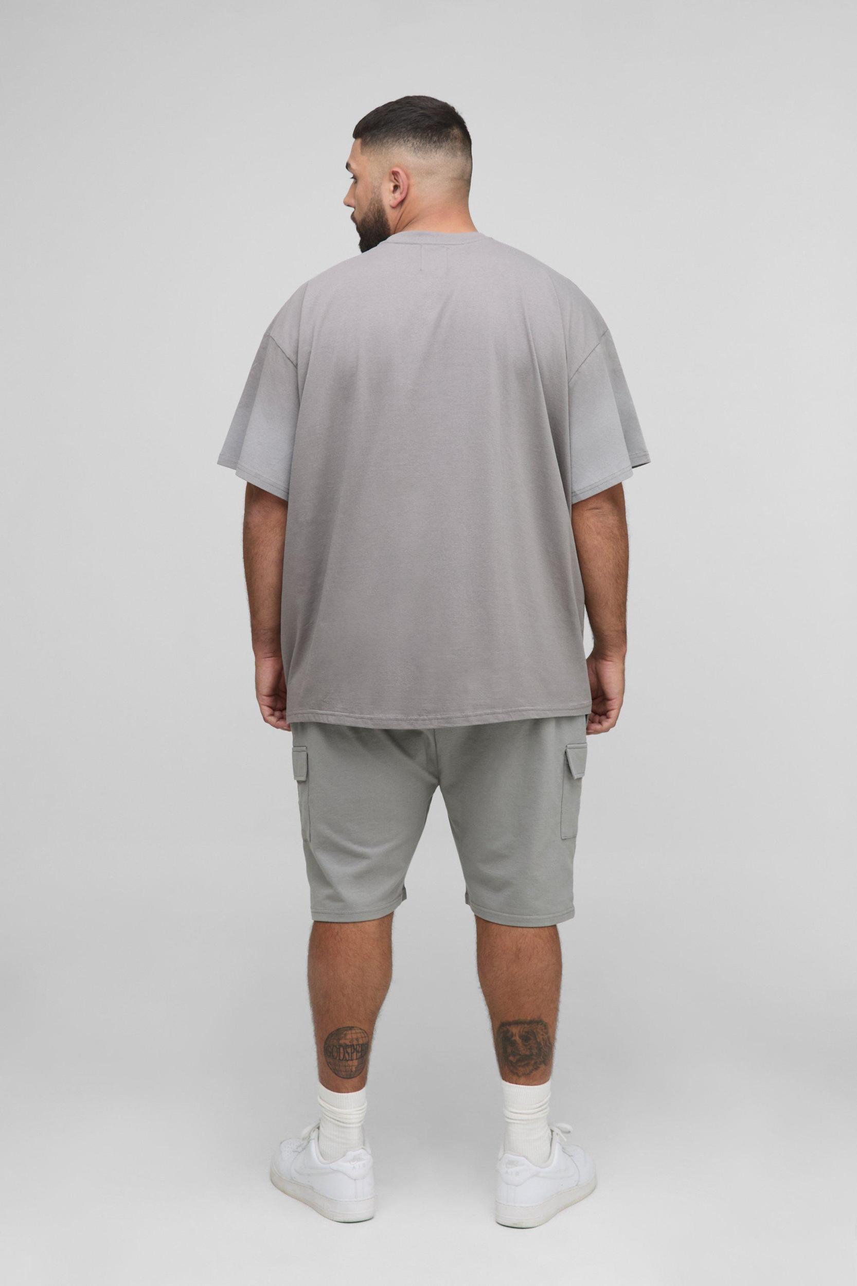 Plus Oversized Spray Wash T-shirt | boohooMAN USA Product Image